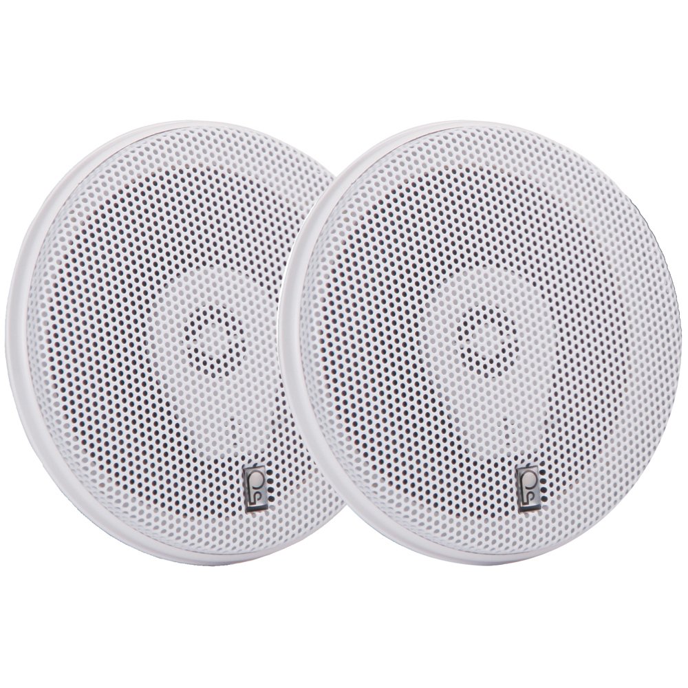 Poly-Planar MA8505 3-Way Marine Speakers - 50W RMS, 200W PMPO - Waterproof Boat Audio System (2 Pack) - Perfect for Boats, Yachts & Outdoor Marine Applications