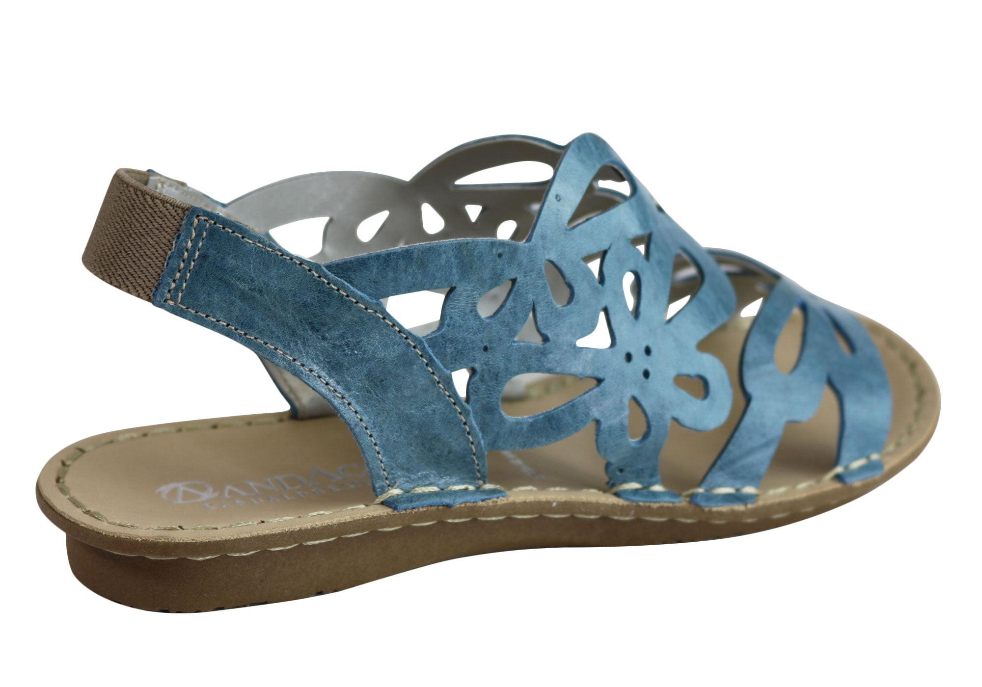 Andacco Desiree Women's Comfortable Flat Leather Sandals - Handmade in Brazil - Perfect for Beach, Vacation & Summer Outfits
