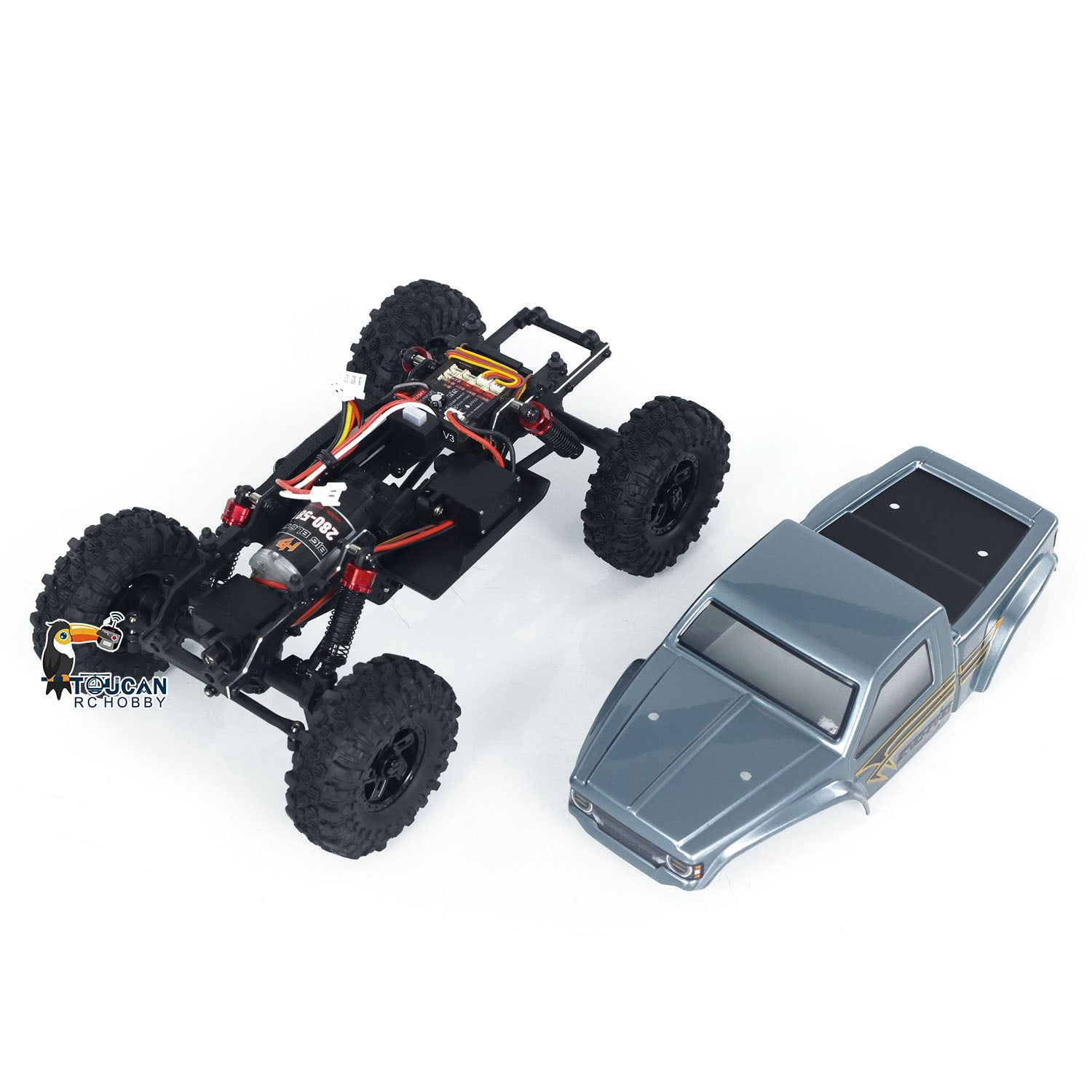 1/18 Hobby Plus CR18P Fighter RC Rock Crawler - 4WD Electric Off-Road Remote Control Car - Ready to Run Mini RC Truck for Adults & Kids - Perfect for Trail Crawling, Backyard Adventures & Hobby Racing