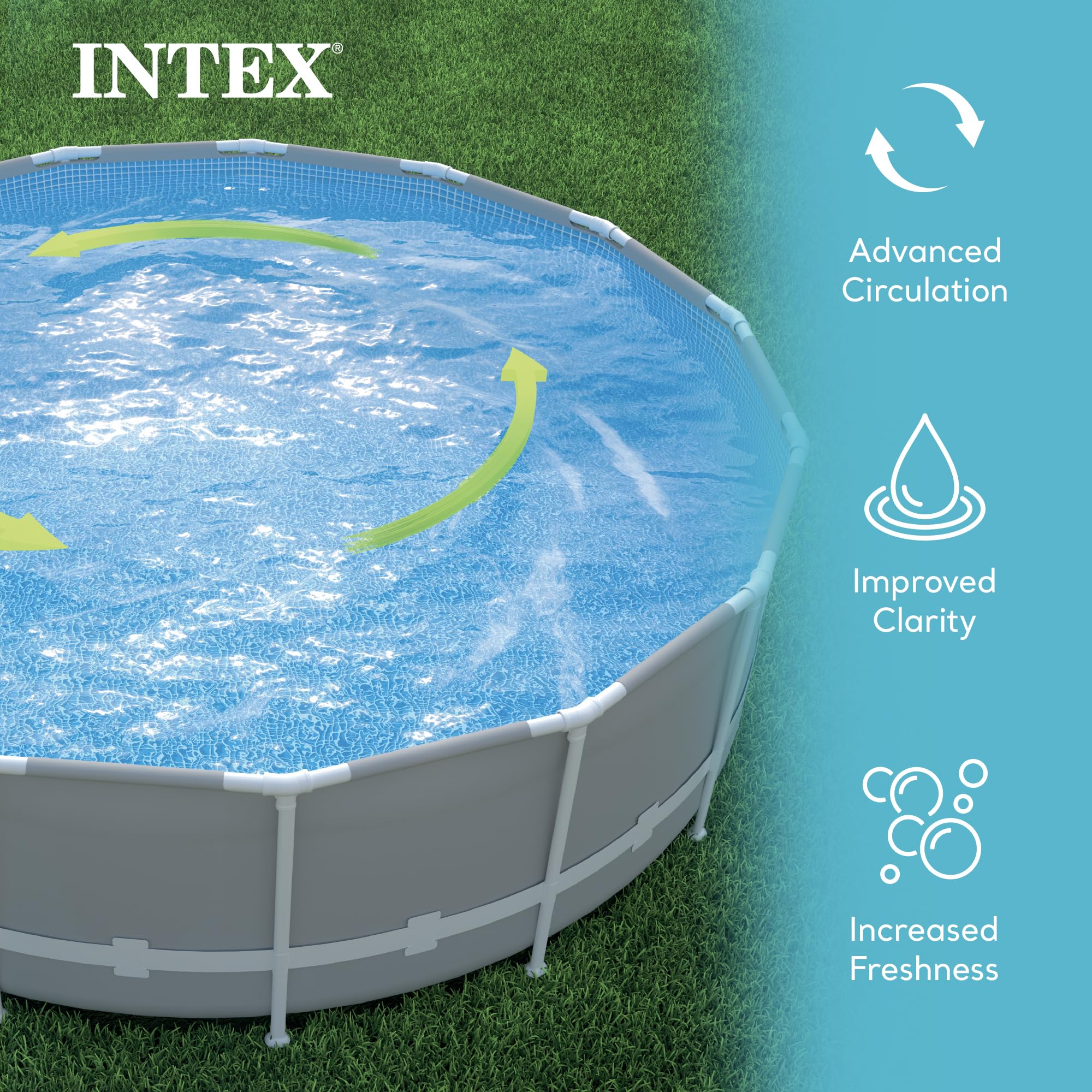 Intex Krystal Clear Sand Filter Pump & Saltwater System for Above-Ground Pools up to 15,000 Gallons - Automatic Algae Control, Pool Cleaning & Maintenance | Perfect for Backyard Swimming Pools, Summer Water Fun & Family Gatherings