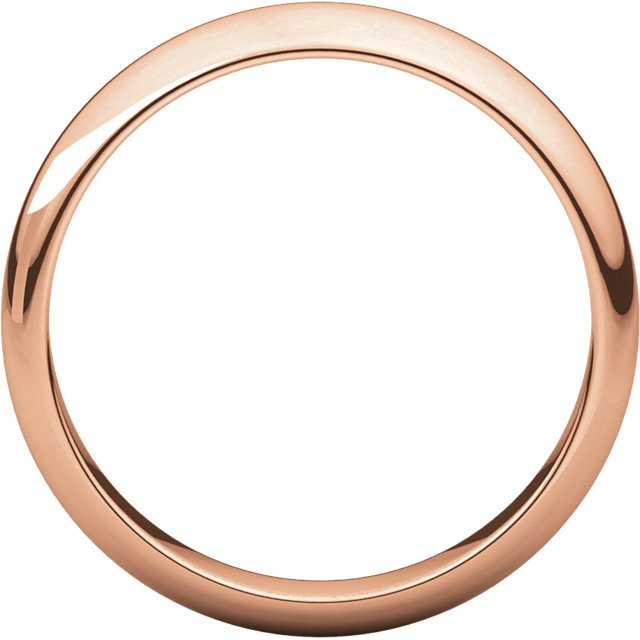 14K Gold 4mm Half Round Wedding Band for Women - Elegant & Timeless Bridal Ring for Engagement, Anniversary & Special Occasions