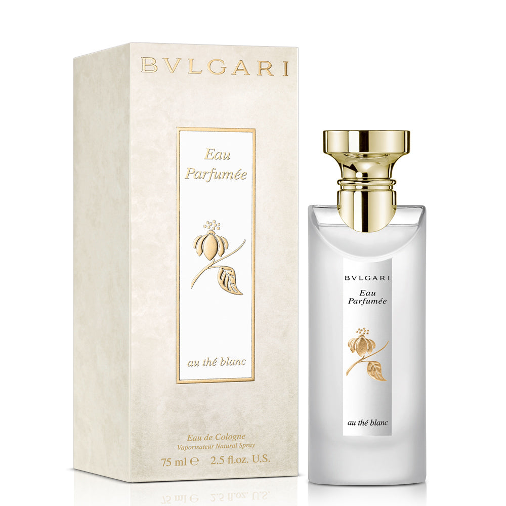 Bvlgari Eau Parfumee Au The Blanc White Tea Eau de Cologne 75ml Spray for Women & Men - Fresh Floral Scent for Daytime Wear, Office & Special Occasions