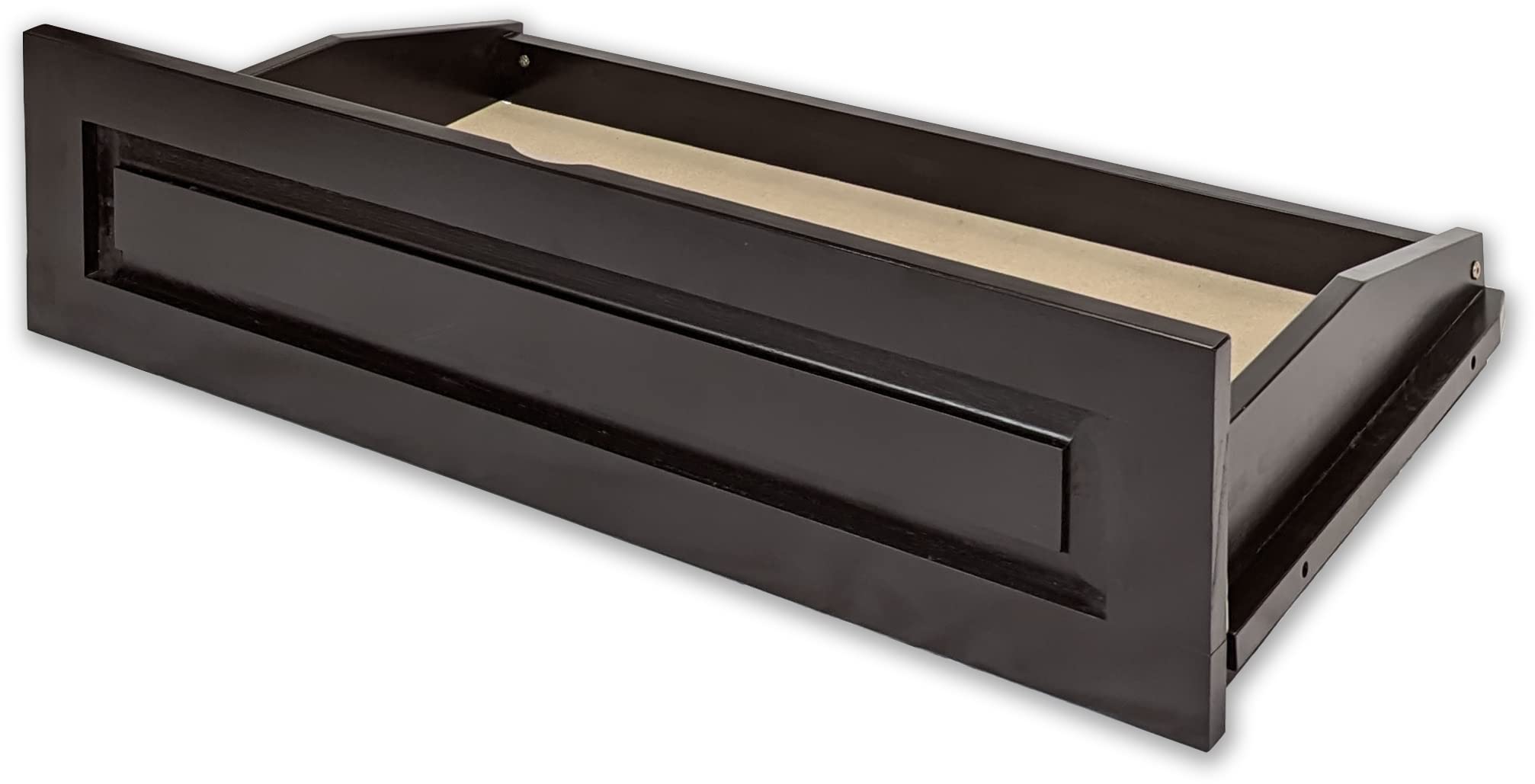 Dark Espresso Queen Size Futon with Storage Drawers (Set of 2) - Space-Saving Bed Solution for Small Apartments, Guest Rooms & Dorm Rooms - Compatible with Futon Frames & Platform Beds