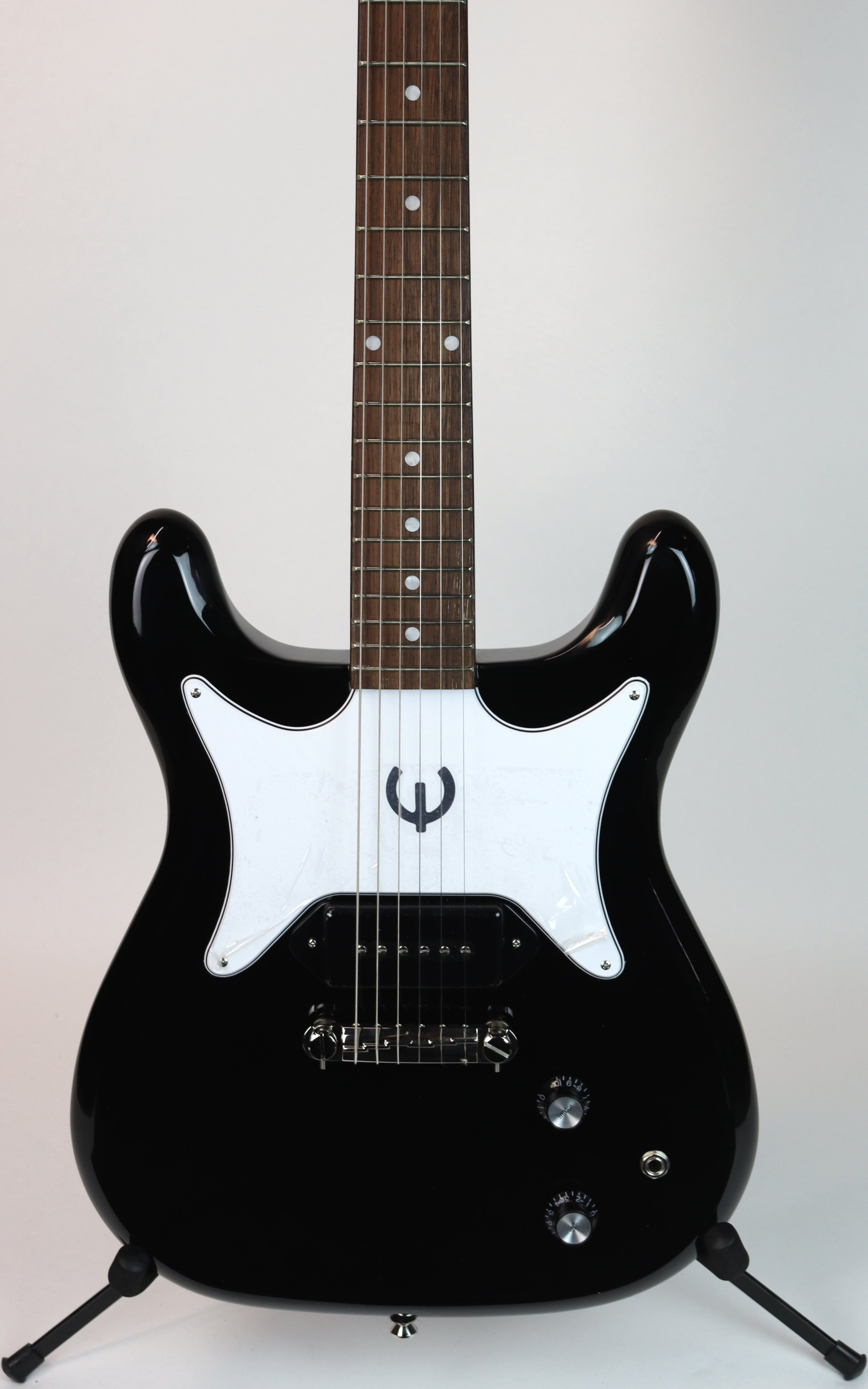 Epiphone Coronet Electric Guitar - Ebony Finish | Vintage-Inspired Design for Rock, Blues & Indie Music | Perfect for Stage & Studio Performances