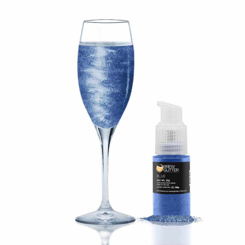 Blue Edible Glitter Spray Pump for Cakes & Cocktails | Brew Glitter® | Perfect for Baking, Drink Decorating & Party Desserts