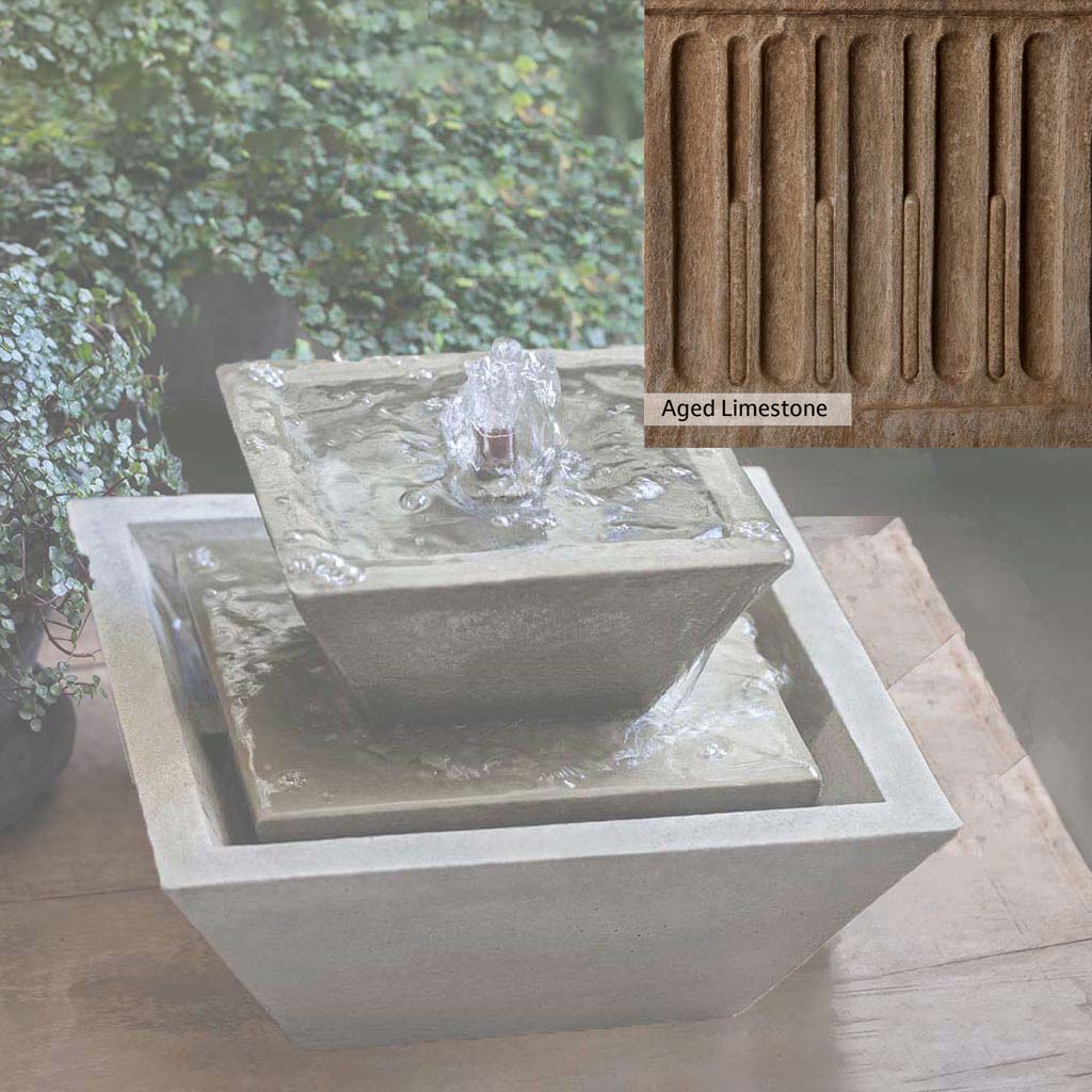 Campania International M Series Kenzo Outdoor Water Fountain - Elegant Garden Decor for Patio, Yard, and Landscape Design