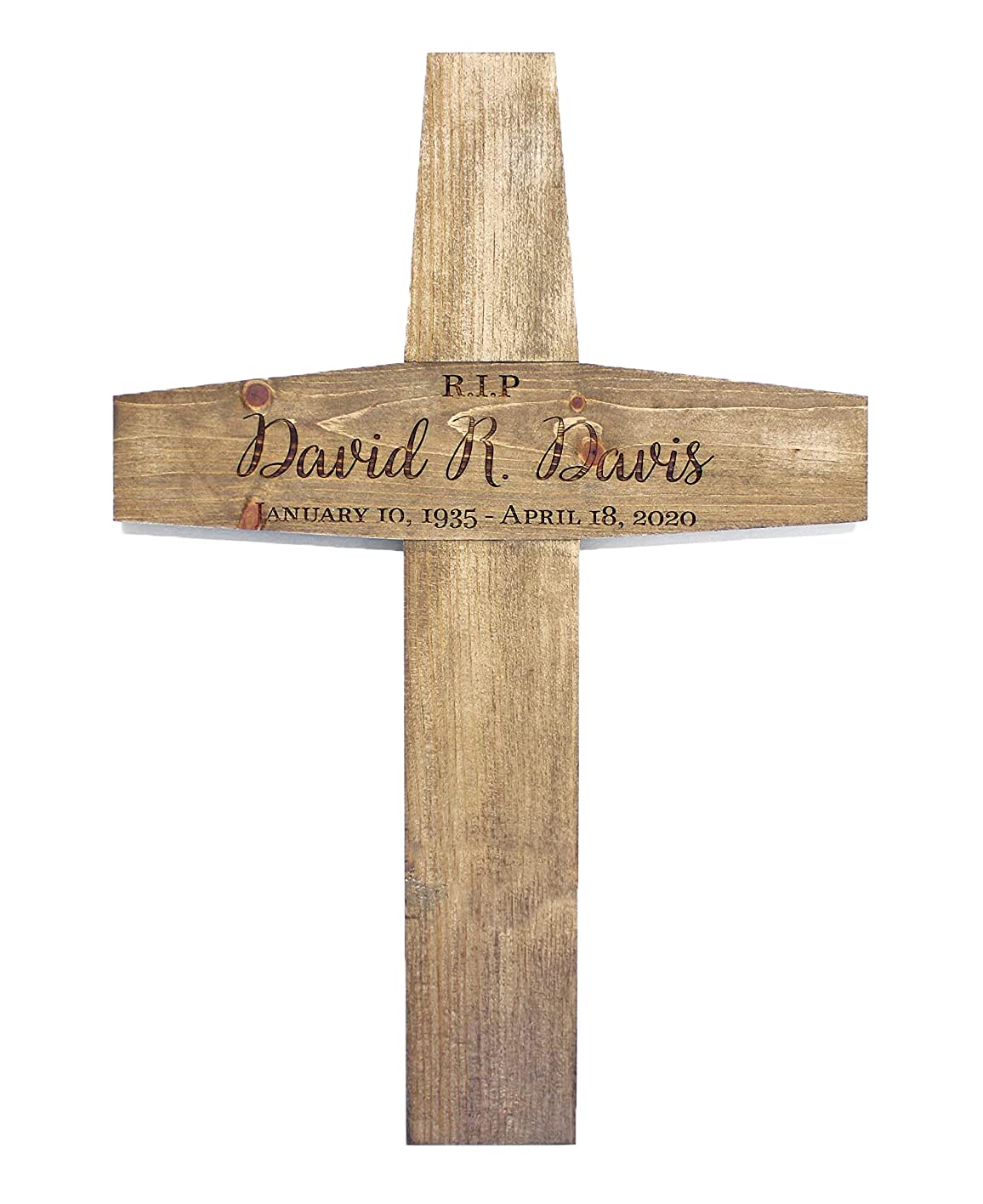 Personalized Memorial Cross for Loved Ones - Unique Keepsake for Funerals, Memorials & Graveside Remembrance