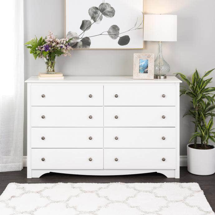 Sonoma 8 Drawer Dresser - 5 Color Options for Bedroom, Nursery & Closet Organization | Solid Wood Storage Cabinet with Smooth Gliding Drawers