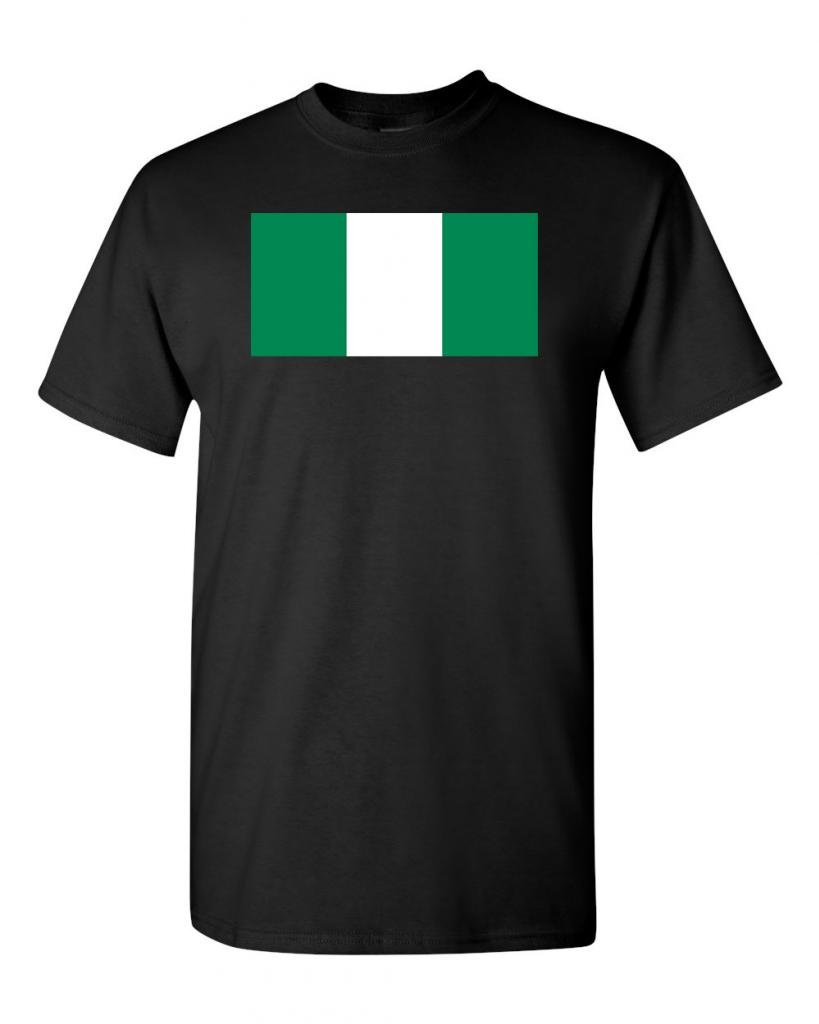 Nigeria Flag T-Shirt for Adults - 100% Cotton Patriotic Nigerian Pride Tee - Perfect for Independence Day, Cultural Events & Sports Support
