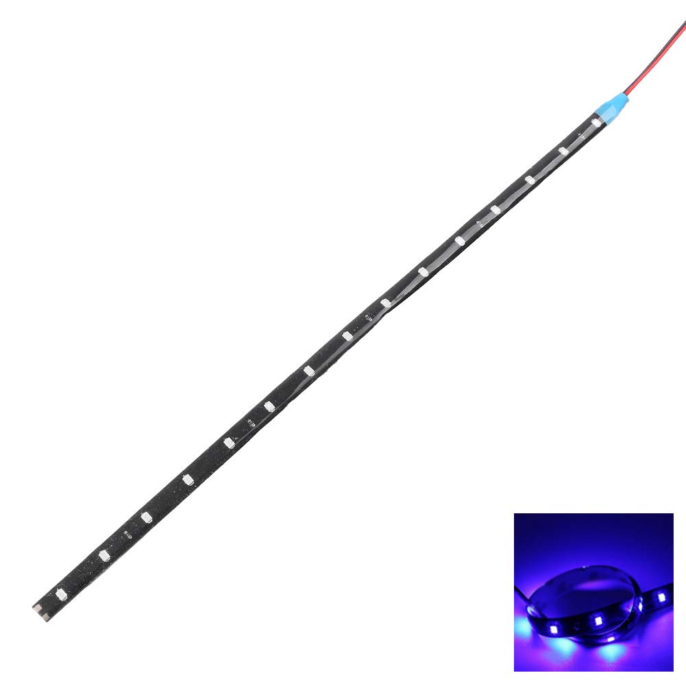 12V 15-LED 30cm Flexible Waterproof LED Light Strip - Blue Underbody Glow Kit for Cars, Boats, Motorcycles | Interior & Exterior Accent Lighting for Night Driving, Marine Decoration & Vehicle Customization