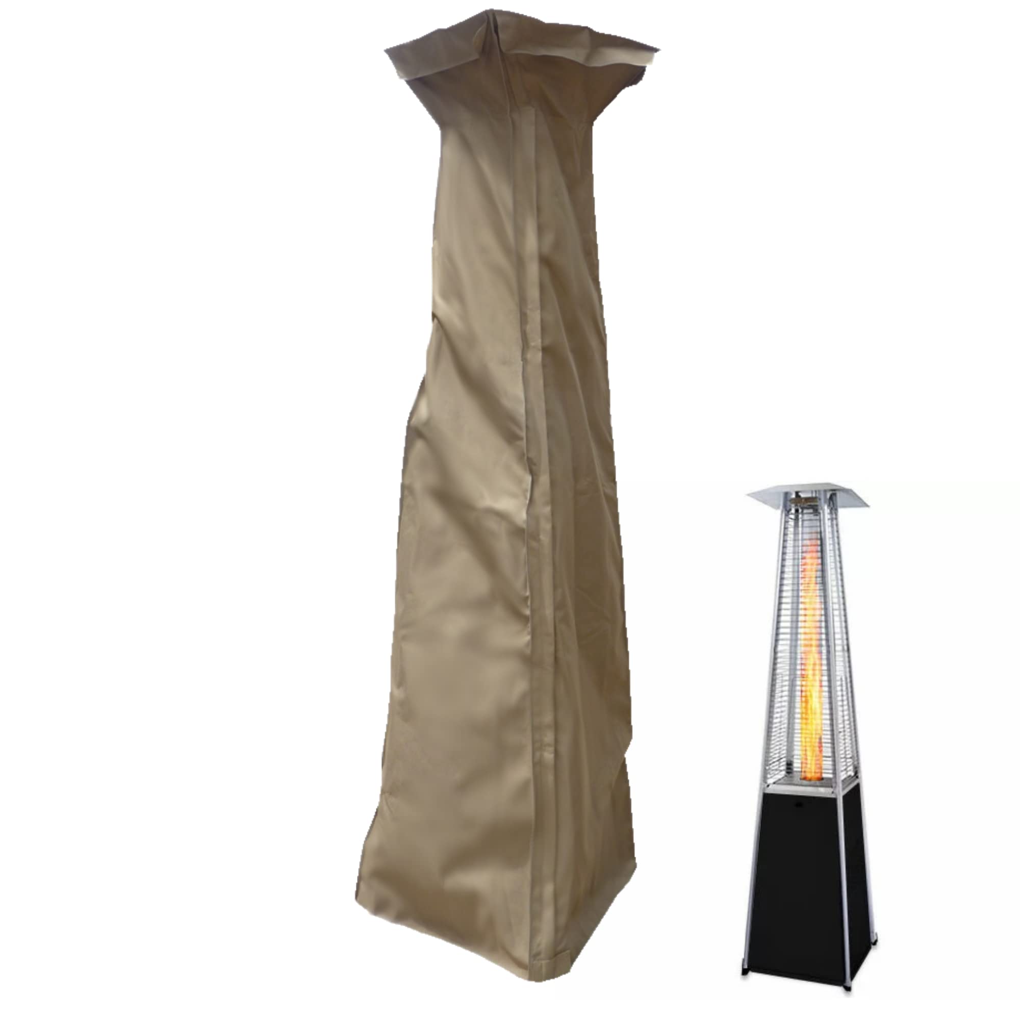 Heavy Duty Outdoor Square Top Pyramid Patio Heater Cover - Waterproof & UV Resistant - Perfect for Backyard, Deck, and Garden Protection