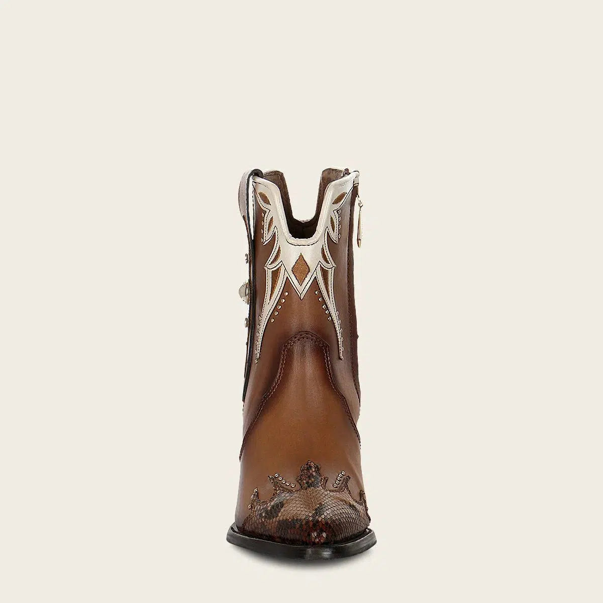 **Women's Western Cowgirl Ankle Boots - Genuine Python Skin & Honey Color | Perfect for Rodeo, Country Dance & Casual Wear**