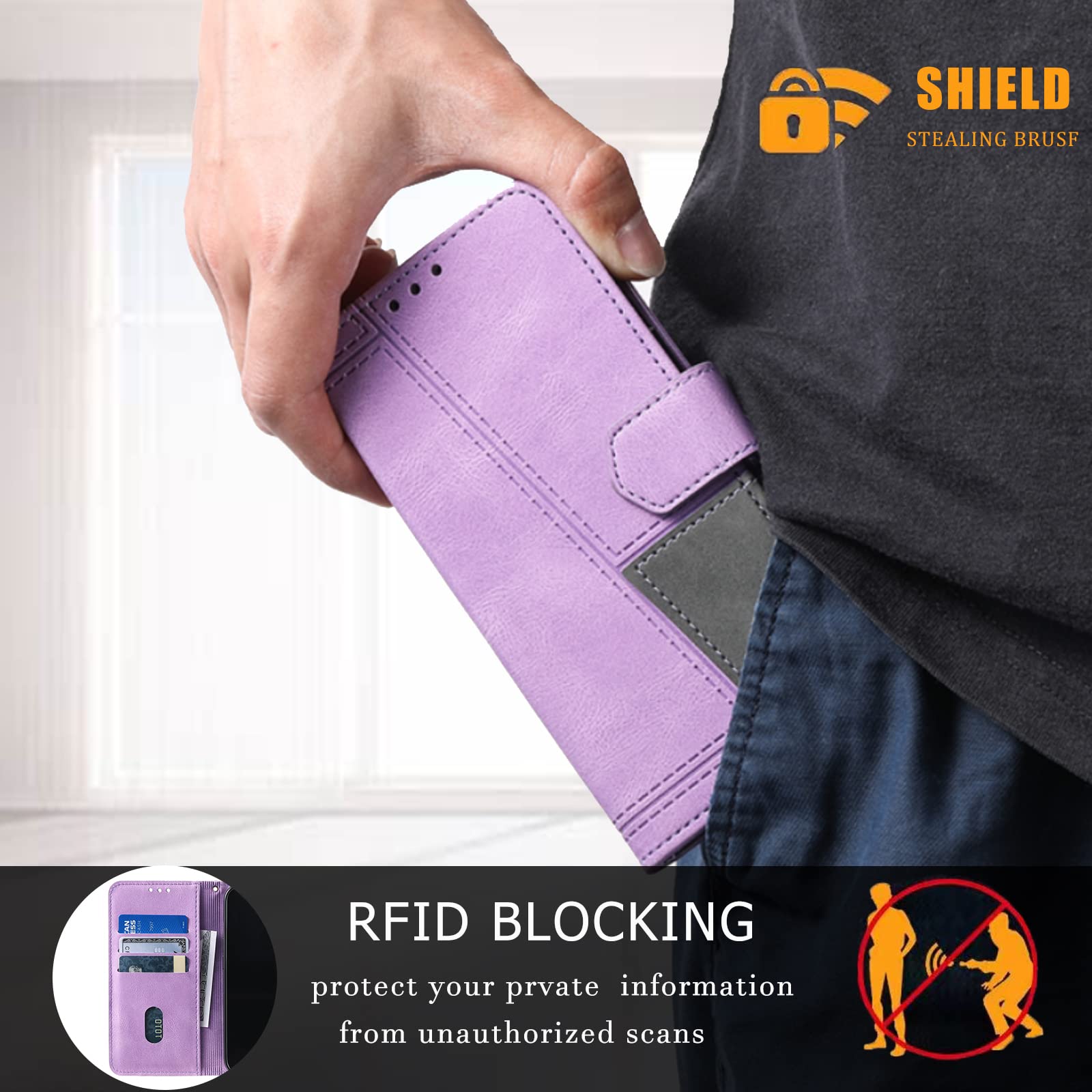 Premium Leather Flip Wallet Case for iPhone 13 Pro Max 6.7