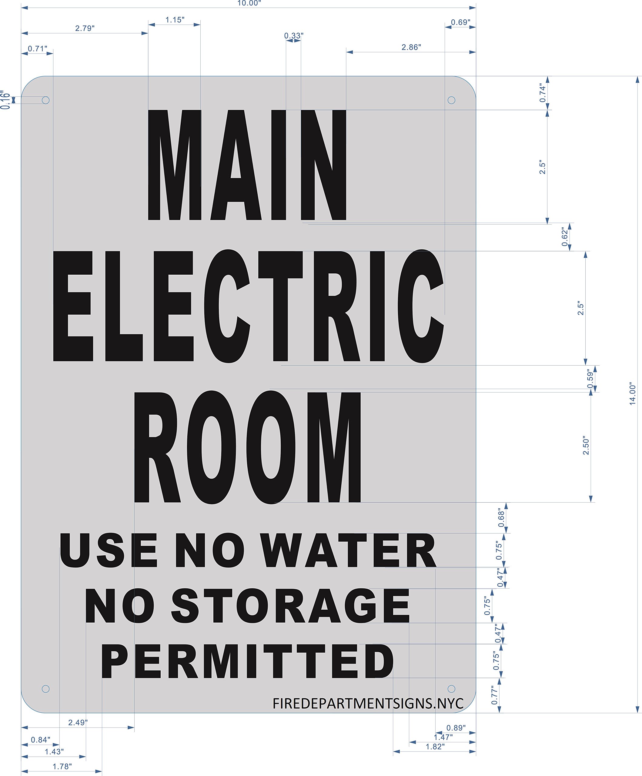 10x14 Rust-Free Aluminum Electric Room Sign - Durable & Modern for Offices, Hotels, and Conference Rooms