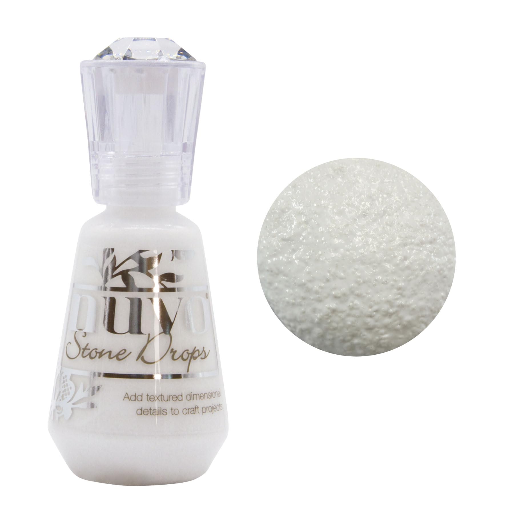 Nuvo Stone Drops 1.5oz Chalk White - Premium Liquid Jewelry Adhesive for DIY Crafts, Jewelry Making, and Home Decor Projects