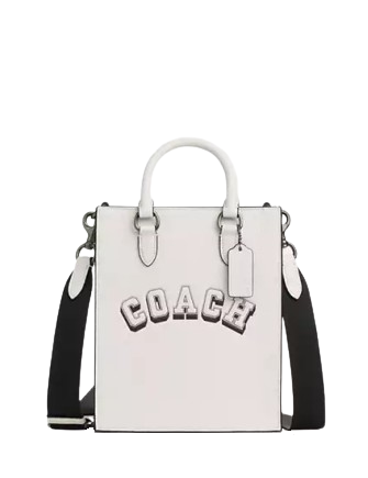 Coach Dylan Tote Bag With Varsity Motif - Stylish Leather Shoulder Bag for Women, Perfect for Work, Travel & Everyday Use