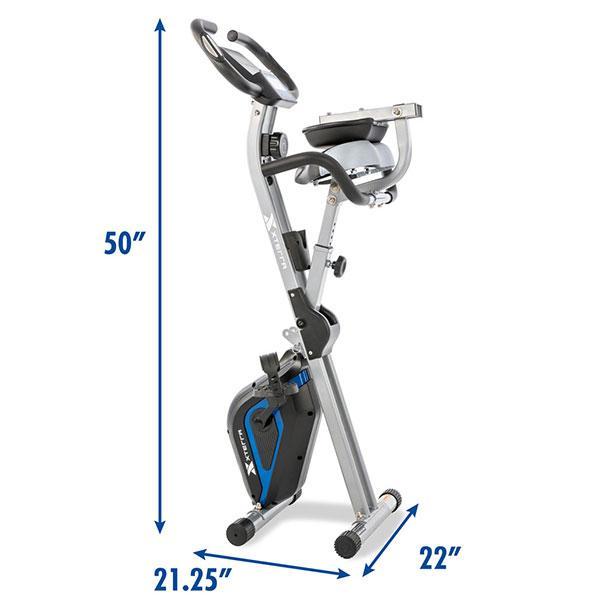 XTERRA Fitness FB360 Folding Exercise Bike for Home Workouts - Compact & Adjustable Indoor Cycling Bike for Cardio Training, Small Spaces & Apartment Fitness