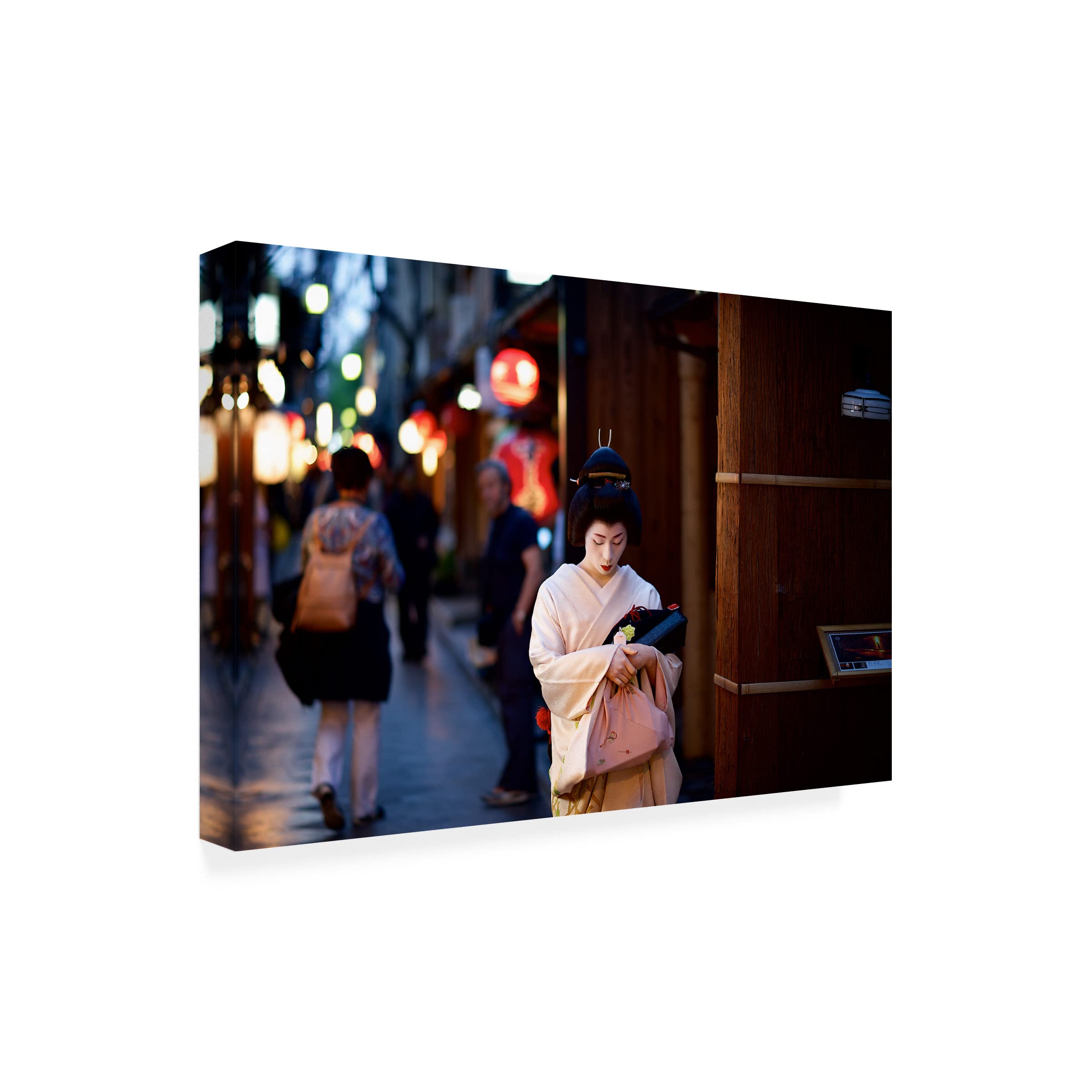Trademark Fine Art 'Geiko' Canvas Wall Art Print by Rui Caria - Japanese Inspired Home Decor for Living Room, Bedroom & Office
