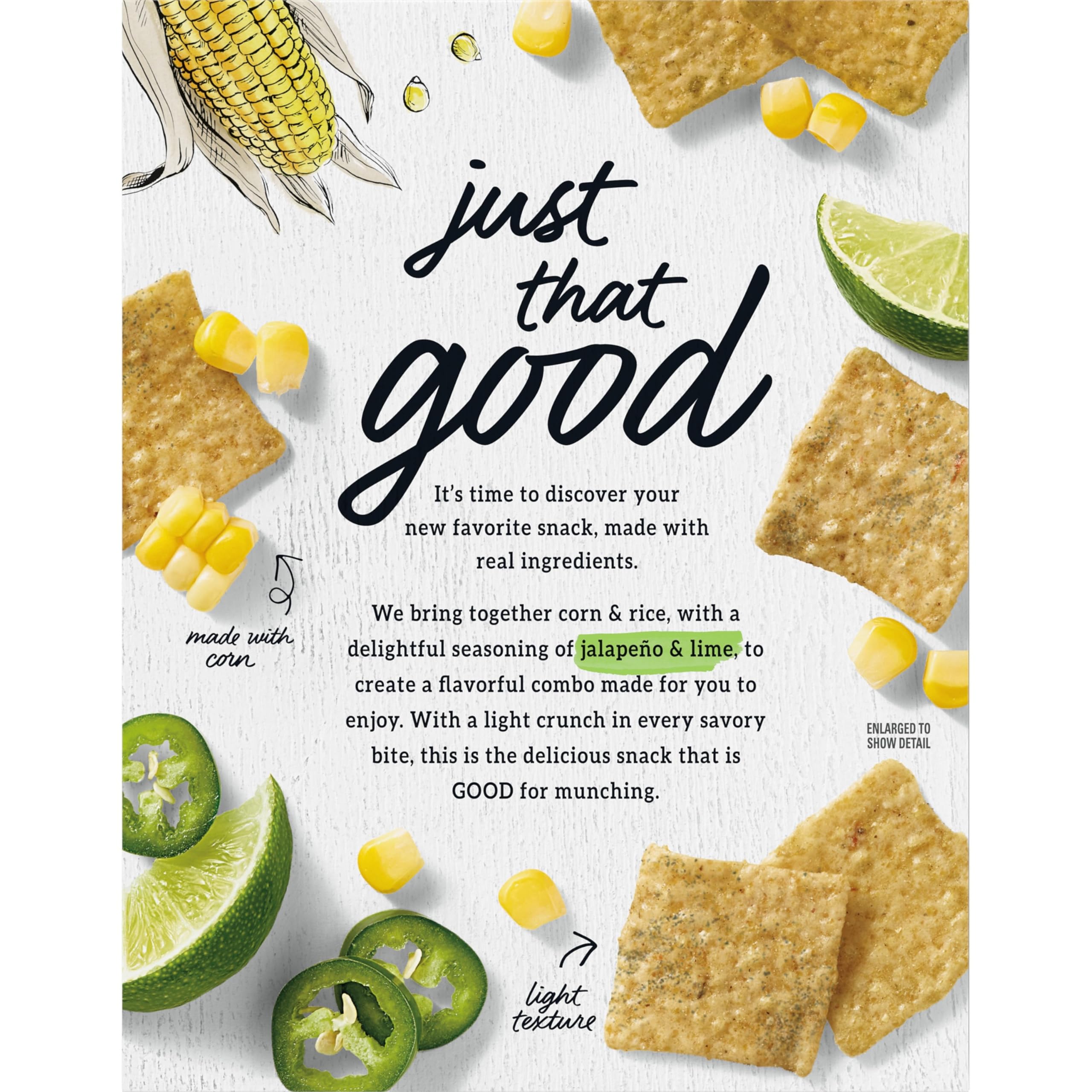 Gluten Free Jalapeño & Lime Corn & Rice Snacks - Bulk Pack of 6 (3.5 oz Boxes) | Healthy Crackers for Parties, School Lunches & On-the-Go Snacking