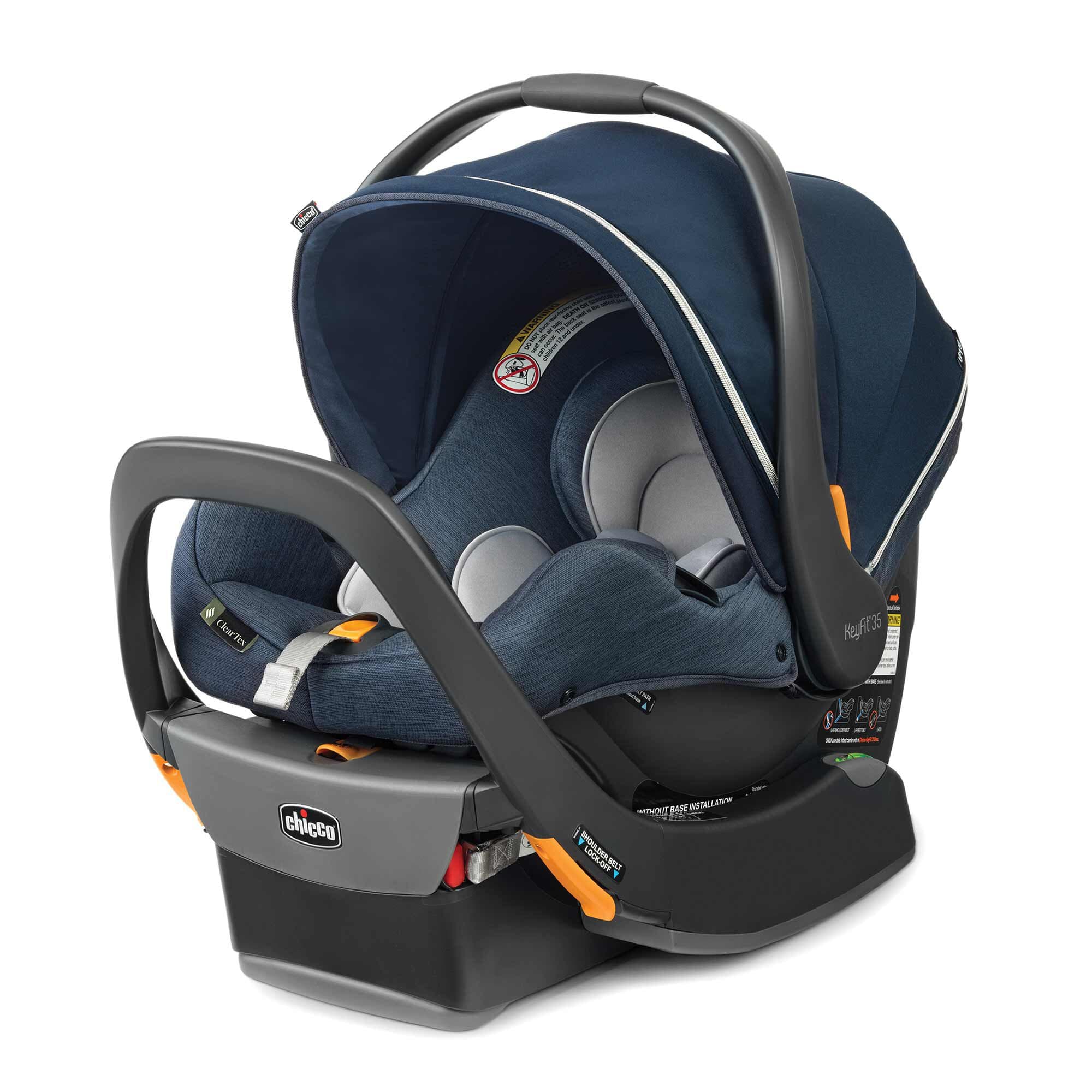 Chicco KeyFit 35 Zip ClearTex Infant Car Seat - Lightweight & Safe Baby Carrier for Newborns 4-35 lbs | Easy Installation for Cars, Travel & Everyday Use
