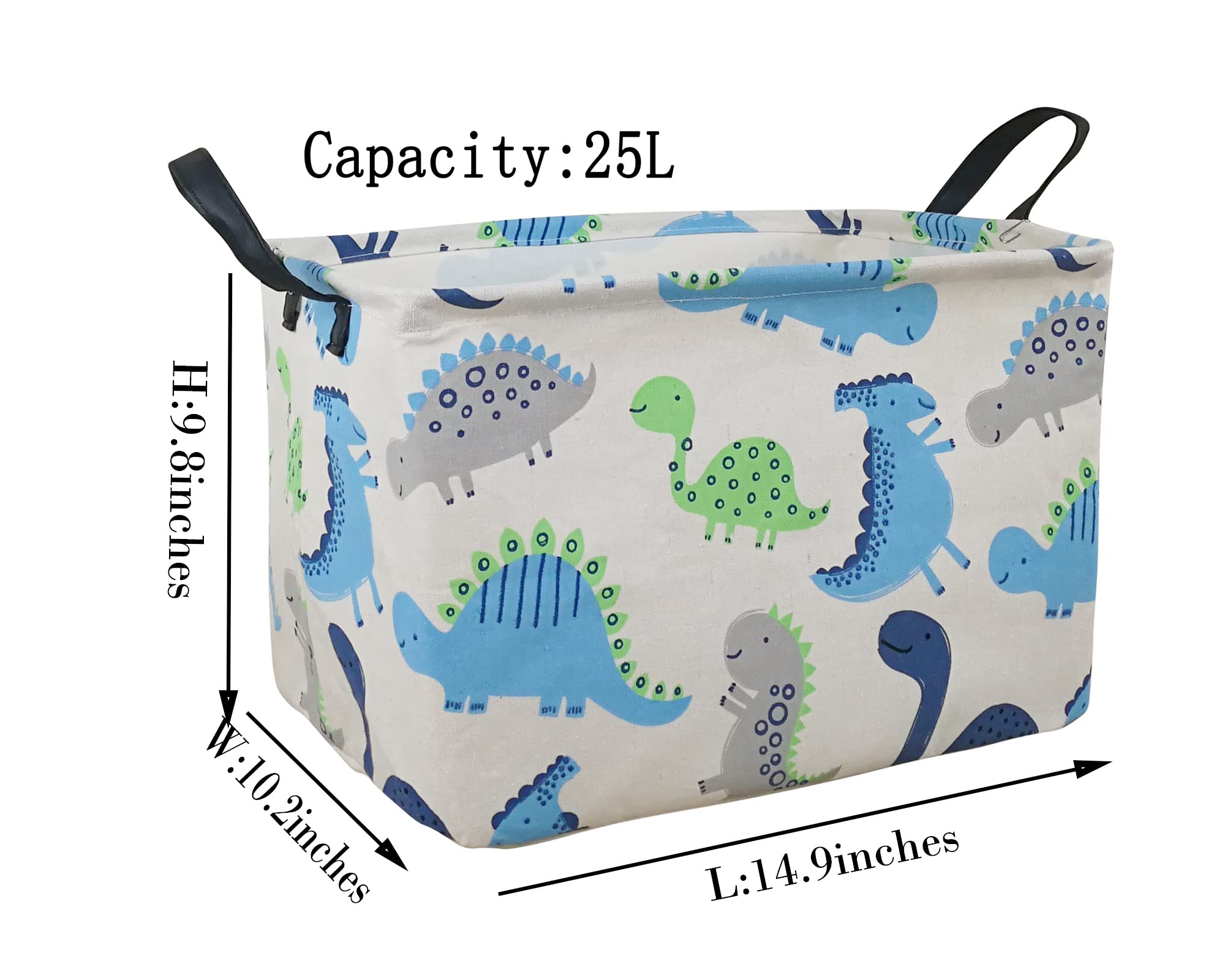 Collapsible Rectangular Storage Basket - Waterproof Organizer Bin for Home, Dorm, Kitchen, Office & Closet | Toy Box, Pet Supplies & Gift Basket | Perfect for Shelves, Under Bed & Small Space Organization