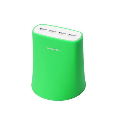 Thecoopidea Jelly 4-Port USB Charger (5.1A) - Fast Charging for iPhone, Android, iPad & More | Perfect for Home, Office & Travel