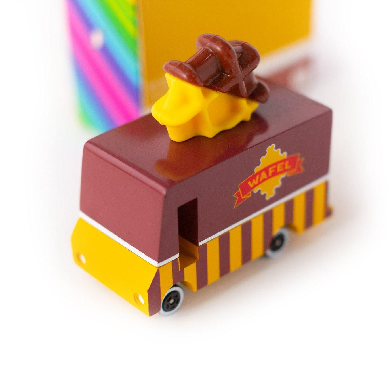 Candylab Candycar Van - Classic Wooden Toy Car for Kids, Collectible Miniature Vehicle, Perfect for Playtime & Display - Great for Birthday Gifts, Room Decor, and Pretend Play Scenes