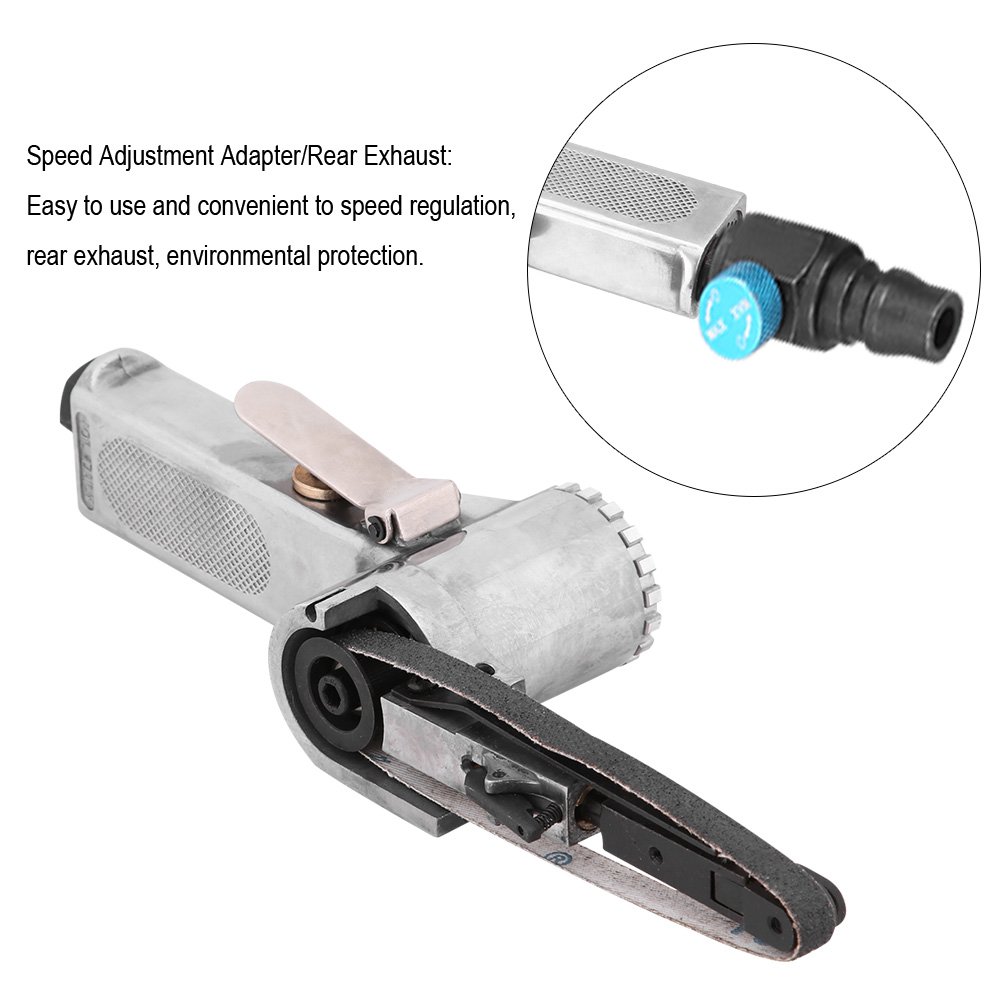 Pneumatic Belt Sander 10mm - Air Powered Belt Sander Polisher & Grinder Machine for Woodworking, Metal Finishing & DIY Projects | Perfect for Sanding, Polishing & Surface Preparation