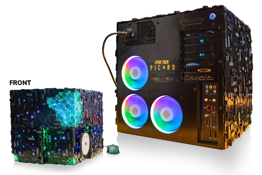 Star Trek: Picard PRIDE Edition Borg Cube ATX PC Case - Premium Gaming Computer Tower for Sci-Fi Fans & Collectors - Perfect for Gaming Setups, Themed Builds & Star Trek Memorabilia Display