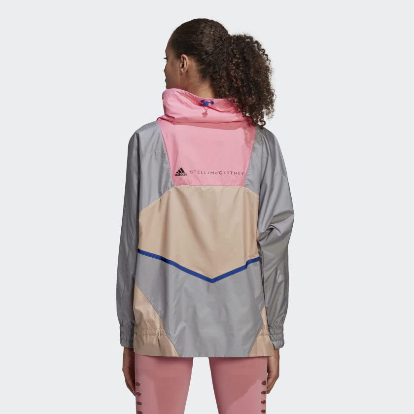 Adidas by Stella McCartney Women's Half Zip Running Jacket - Lightweight Athletic Pullover for Workouts & Outdoor Activities