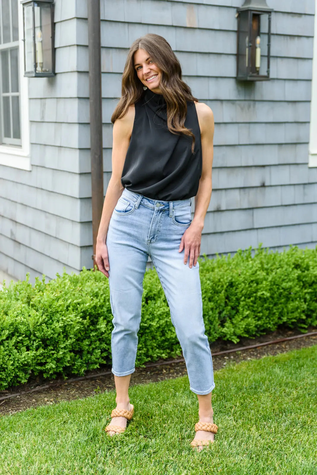 Stylish Mom Fit Jeans for Women - Comfortable High Waist Stretch Denim Pants for Casual Wear, Work & Everyday Outfits