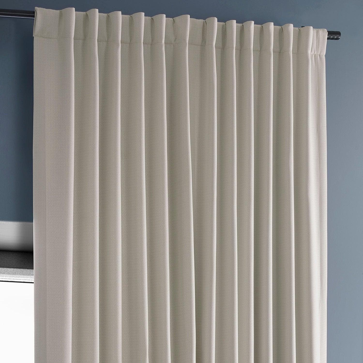 Birch Extra Wide Textured Faux Linen Blackout Curtains - Thermal Insulated Window Drapes for Bedroom, Living Room & Home Theater