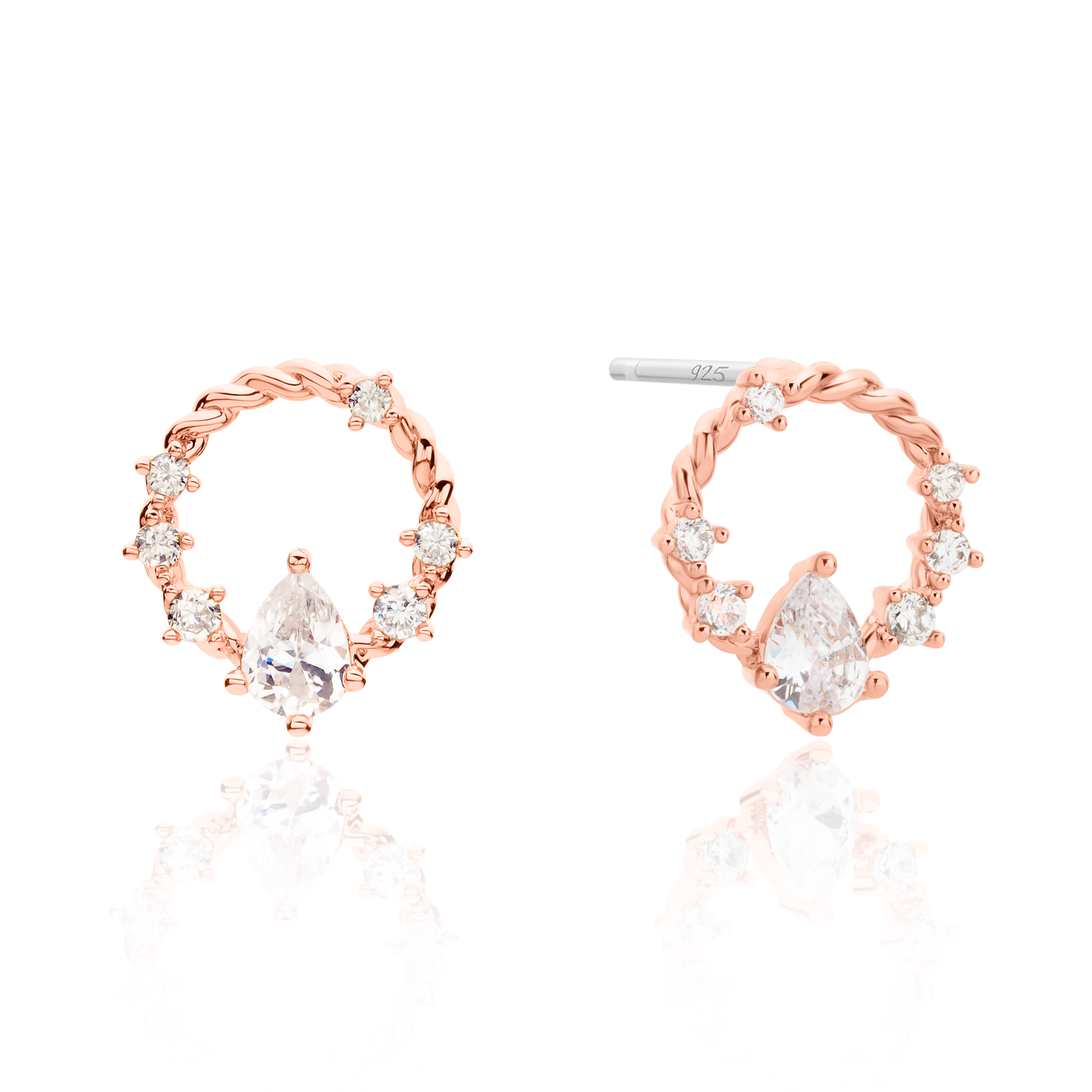 Stylish Cubic Circle Rope Earrings for Women - Trendy Geometric Hoop Earrings for Everyday Wear & Party Outfits
