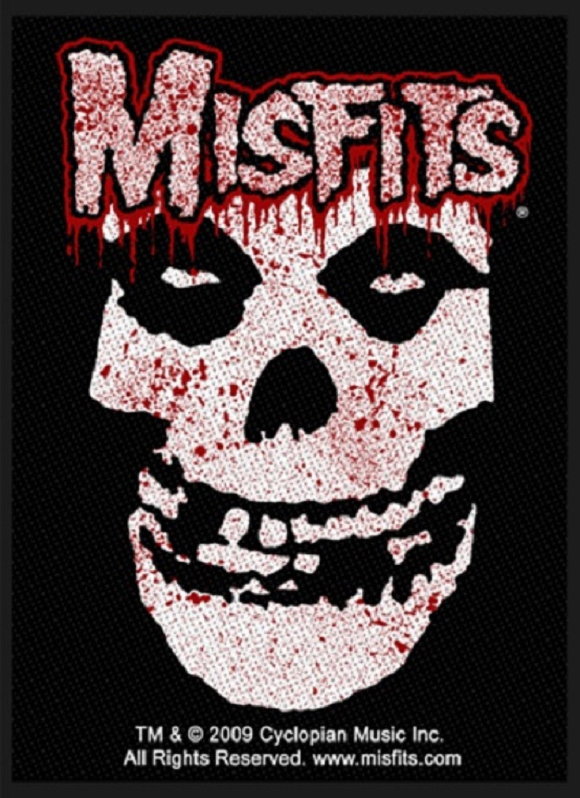 Punk Skull Patch - Misfits Blood Drip for Jackets & Bags