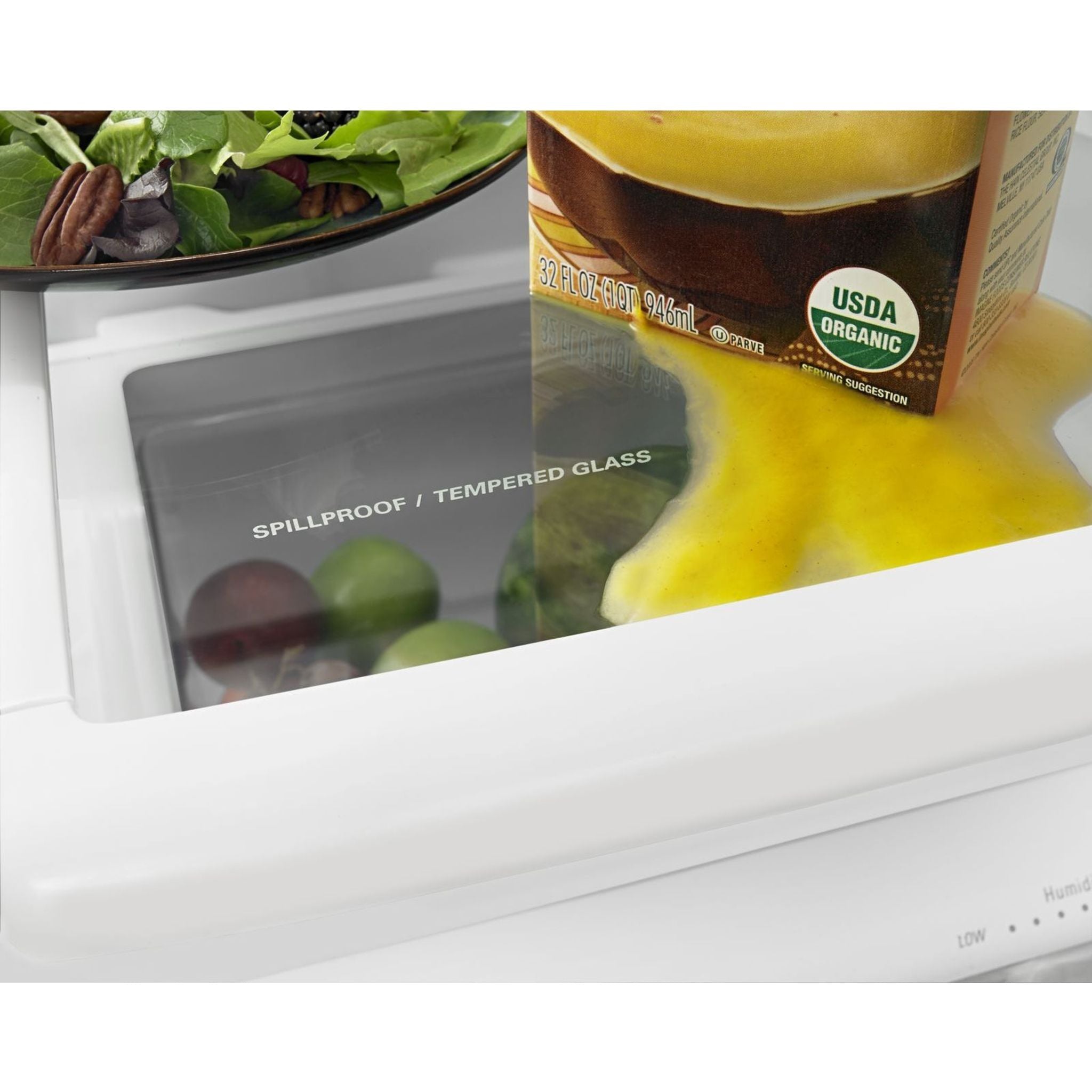 Amana Bottom Mount Refrigerator (ABB2224BRM) - 24.5 Cu. Ft. Stainless Steel French Door Fridge with Adjustable Shelves & LED Lighting - Perfect for Modern Kitchens & Open-Concept Homes