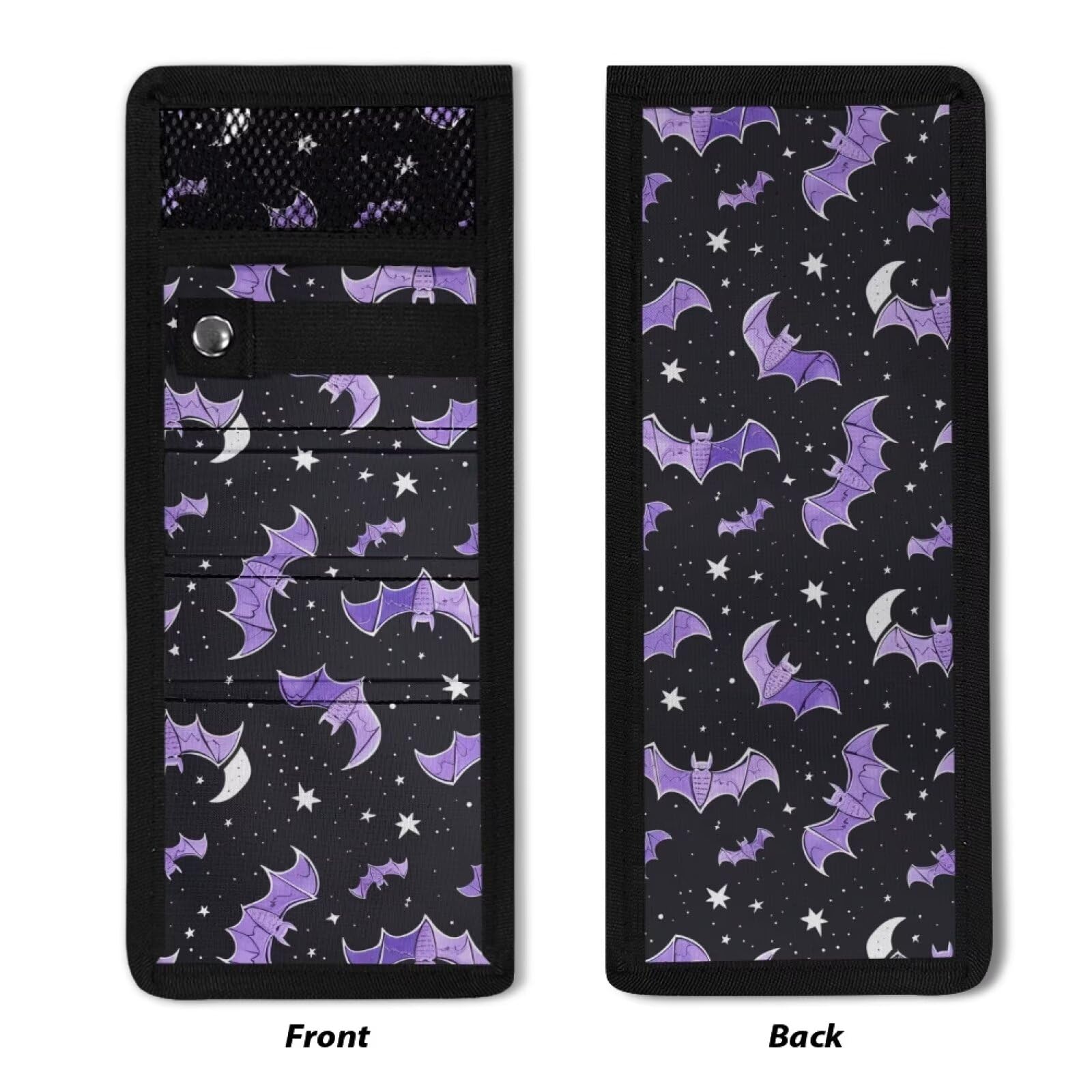Bat Print Nurse Organizer Bag - 3 Pocket Hospital Pouch for Medical Supplies & Essentials | Perfect for Nurses, Doctors & Healthcare Professionals