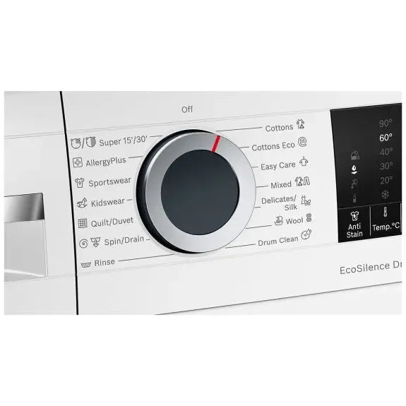 Bosch 10kg Front Load Washing Machine - Energy Efficient, Quiet, White (WGA254U0AU) - Perfect for Apartments, Laundry Rooms & Small Spaces