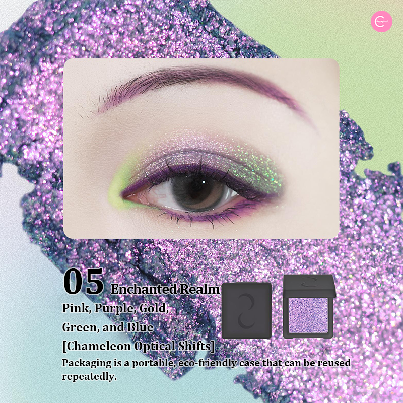 DRAMO Moonlit Chameleon Pearl Eyeshadow Palette - Long Lasting Shimmer & Glitter Makeup for Day & Night - Perfect for Party, Wedding, and Special Occasion Makeup Looks