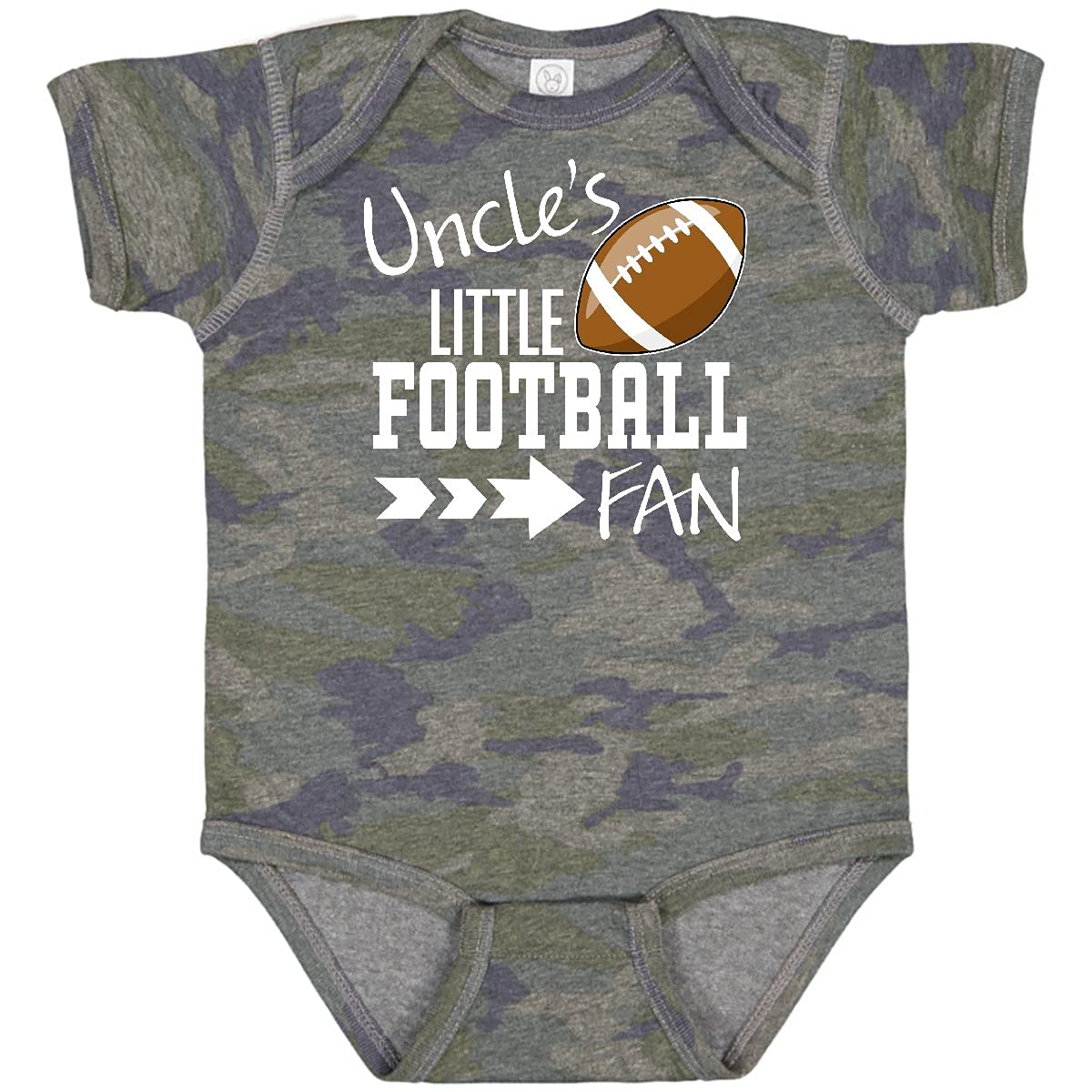 Inktastic Uncle's Little Football Fan Baby Bodysuit - Cute Infant Football Onesie for Game Day, Baby Showers & Family Photos
