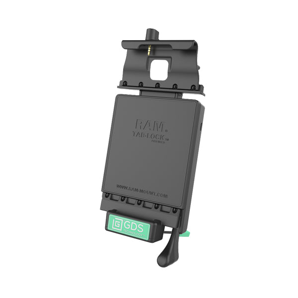 GDS™ Samsung Tab A 8.0 (2017) Car Mount Holder with Audio Cable - Secure Vehicle Dock for GPS Navigation & Music Playback - RAM GDS DOCKL V2 SAM35 AUD1U - Perfect for Truck, Taxi, and Fleet Management Use