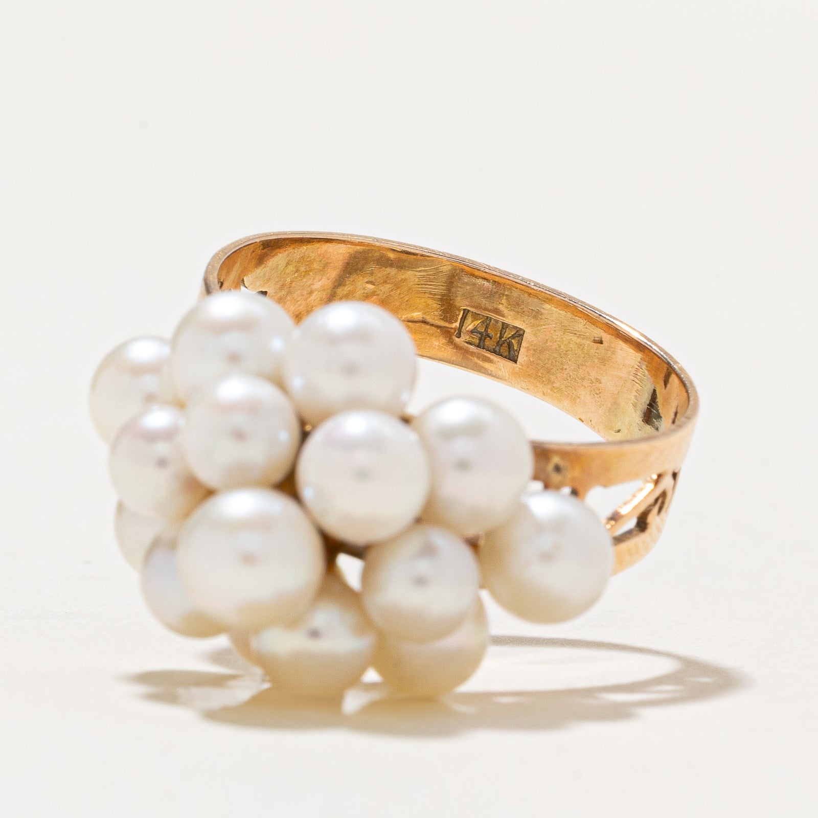 Elegant Pearl Cluster Cocktail Ring for Women - Size 6 | Perfect for Evening Parties, Weddings & Special Occasions
