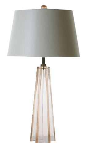 Elegant Pale Pink Umbrella Lamp with 24K Gold Leaf Accents - Perfect for Bedroom, Living Room & Nursery Decor