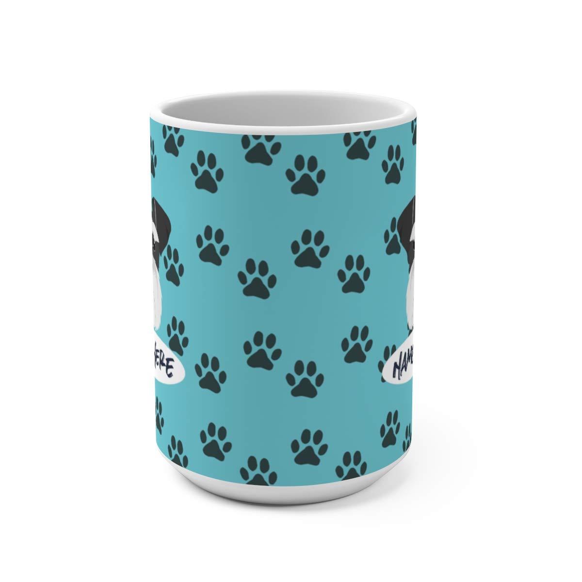Custom Mini Schnauzer 15oz Ceramic Coffee Mug - Personalized Dog Lover Gift for Mom, Dad | Dishwasher & Microwave Safe | Perfect for Home, Office & Pet Lovers