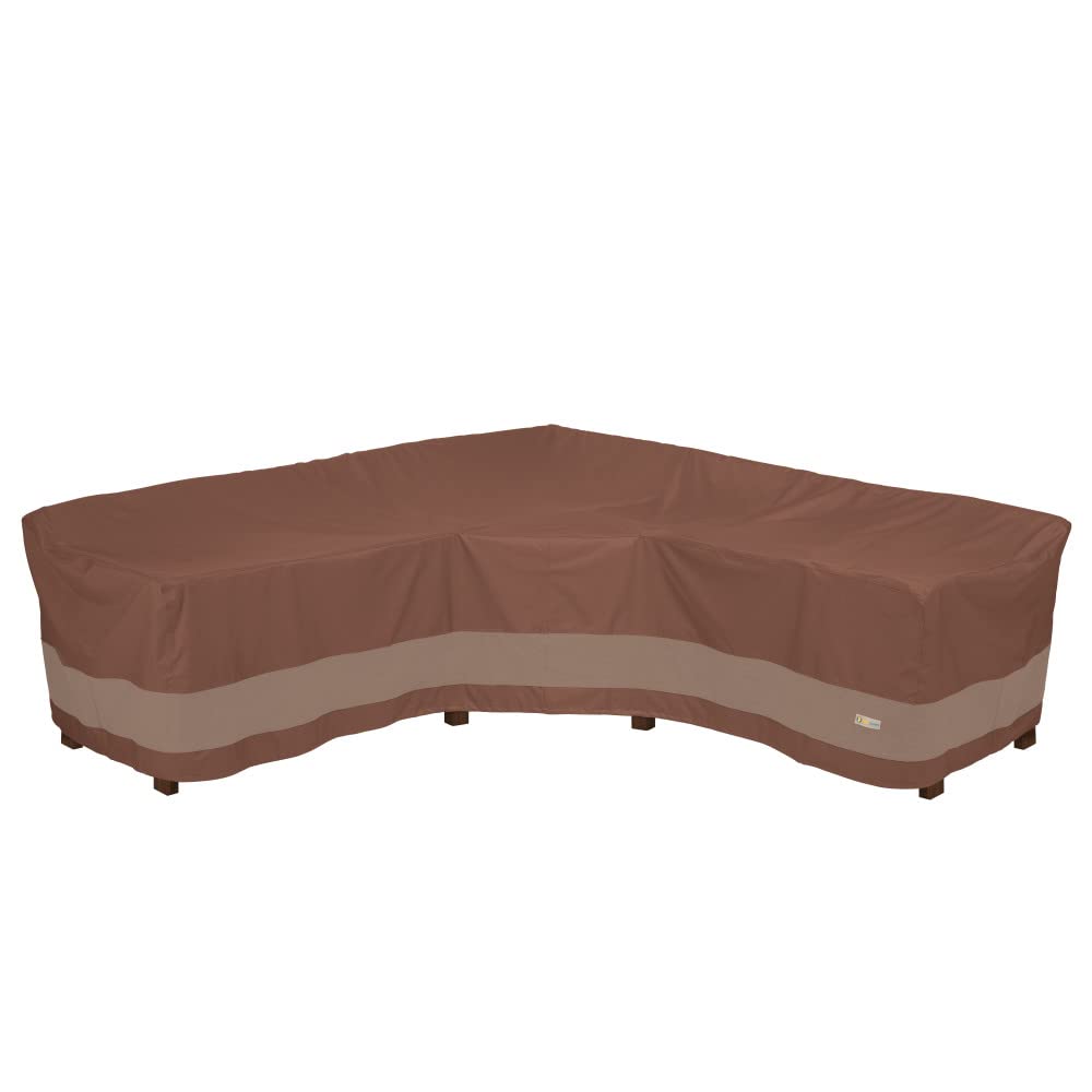 Duck Covers Ultimate Waterproof 100 Inch V-Shape Sectional Lounge Set Cover - Heavy Duty Outdoor Patio Furniture Protection for Sofa, Couch & Sectionals - Perfect for Backyard, Deck & Poolside Use
