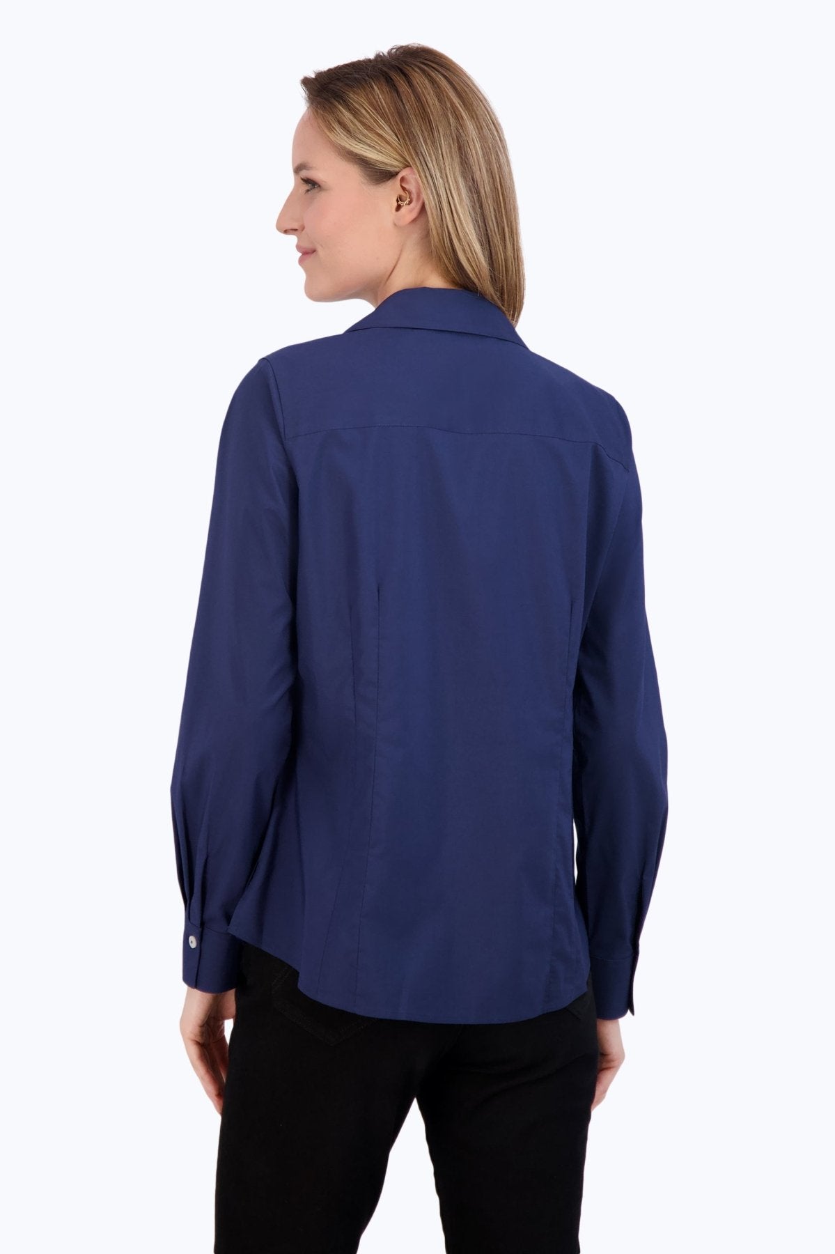 Taylor No Iron Stretch Long Sleeve Shirt for Men - Wrinkle-Free Comfort Fit Business Casual Dress Shirt - Perfect for Office, Travel & Formal Occasions