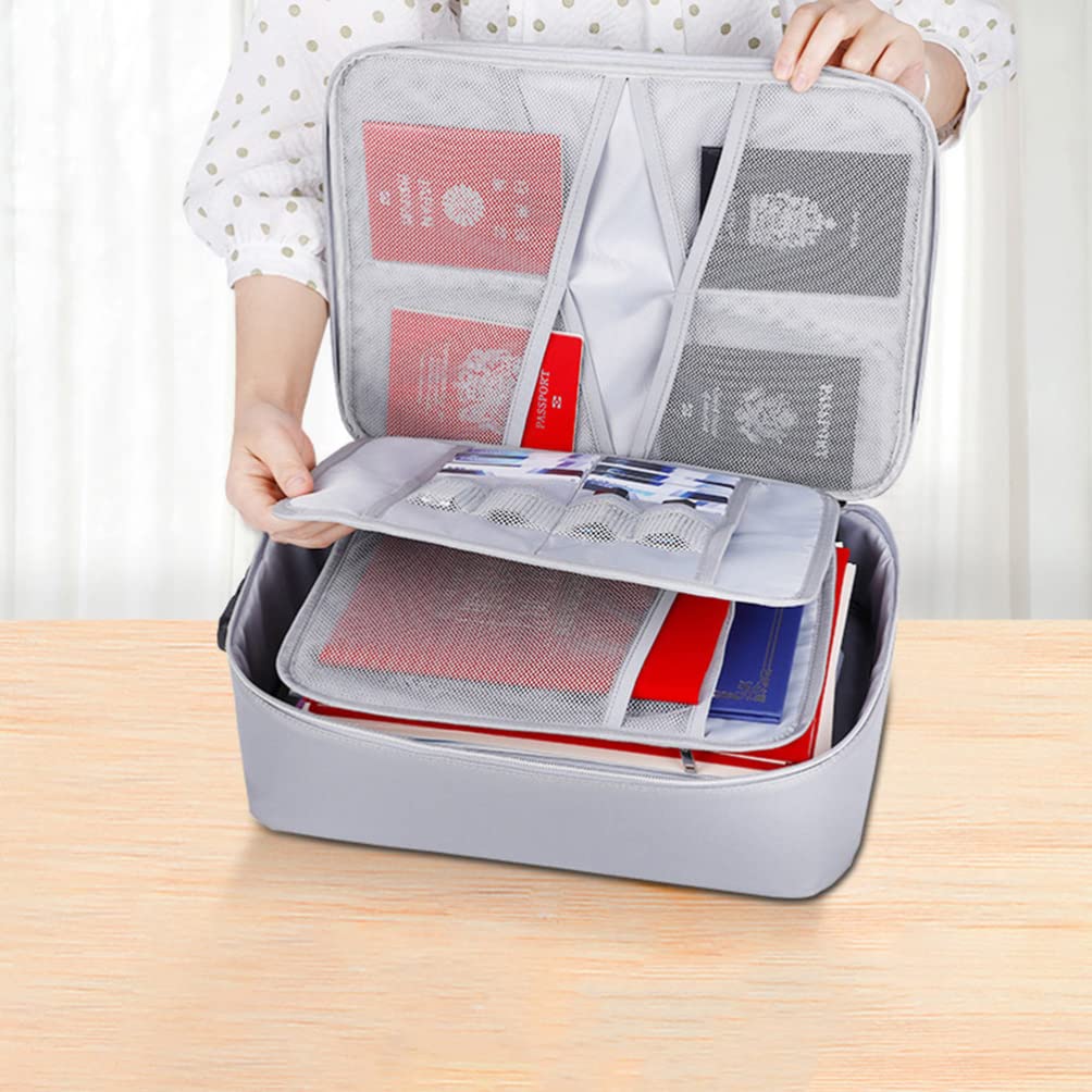 Fireproof Document Bag - Cabilock 1PC Waterproof Fire-Resistant File Storage Pouch for Office, Home & Travel - Protect Important Papers, Certificates & Legal Documents from Fire, Water & Damage