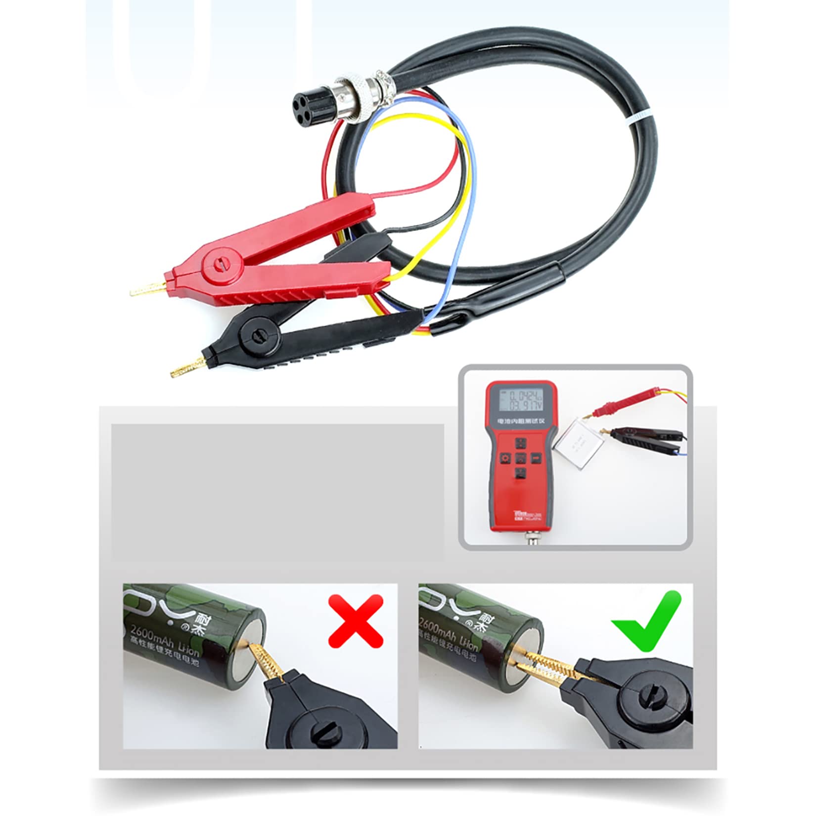 iDili YR1030 High-Precision Battery Internal Resistance Tester for DIY Lithium 18650 Batteries - Professional Battery Testing Equipment for RC Cars, Drones, and Power Tools