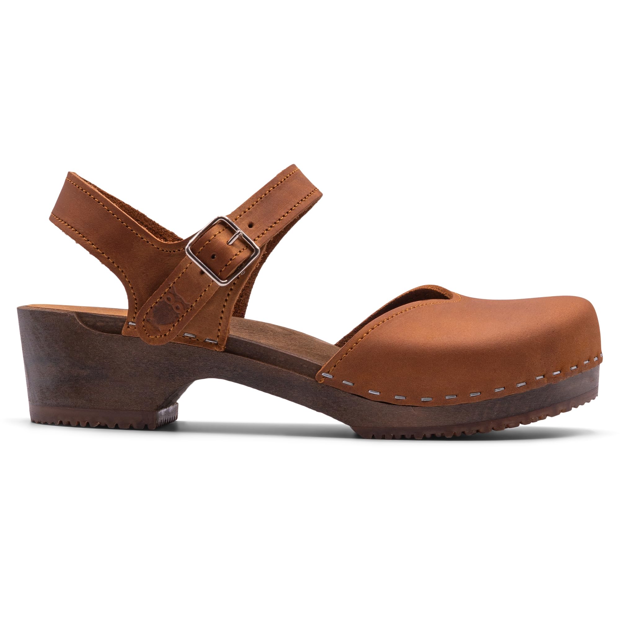 Sandgrens Handmade Swedish Wooden Clogs for Women - Comfortable Low Heel Summer Sandals | Saragasso Style | Perfect for Beach, Garden & Casual Outings