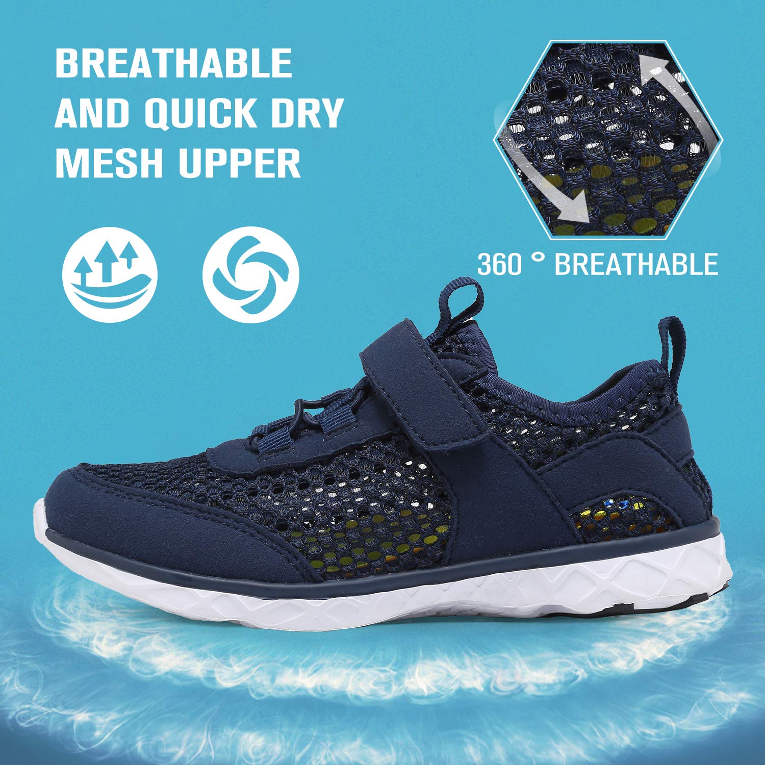 CIOR Kids Water Shoes - Lightweight Swim Sneakers for Toddlers & Kids - Beach & Pool Use