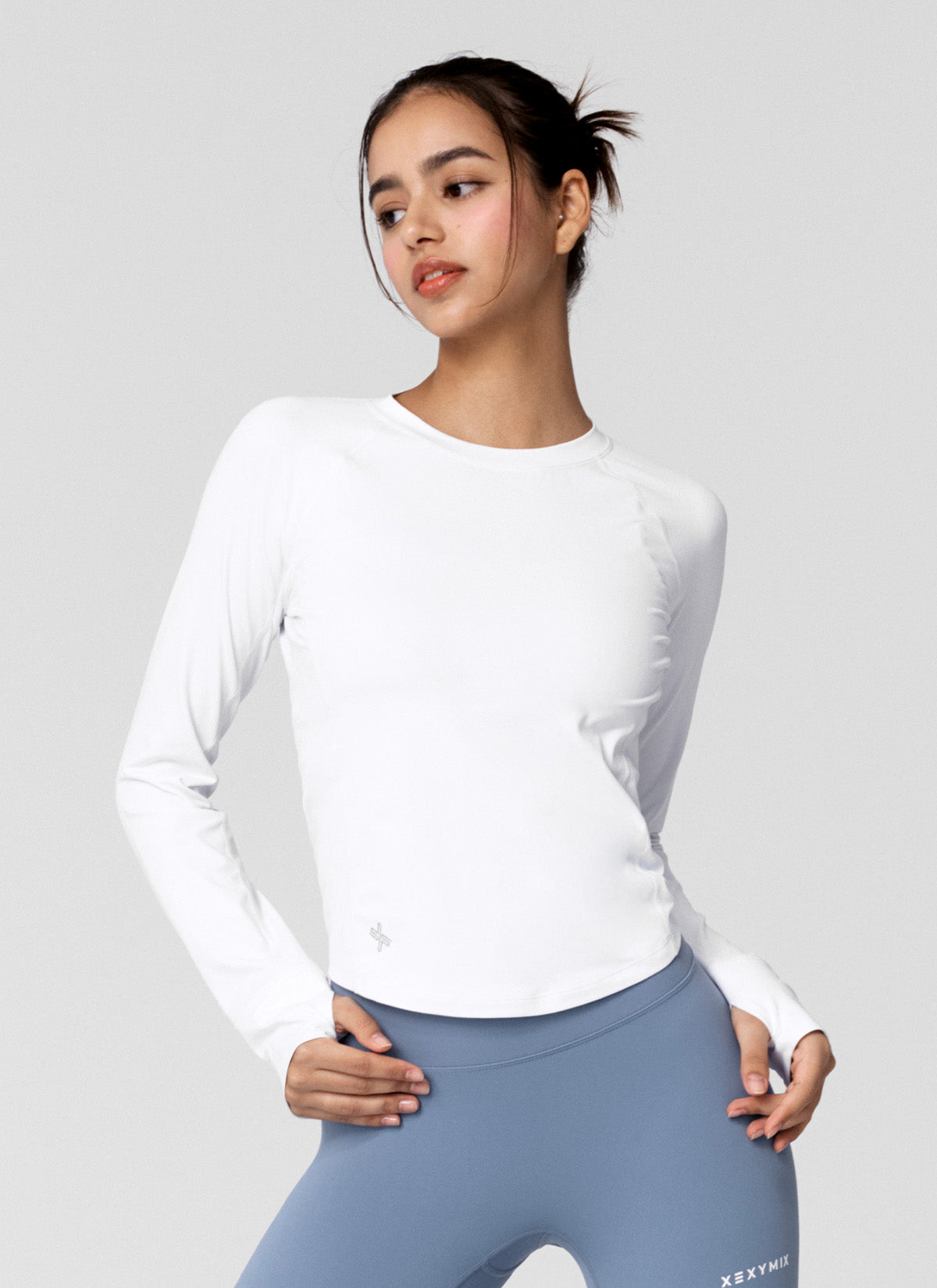 High Intensity Fingerhole Long Sleeve Workout Shirt - Gym, Yoga & Running Performance Top for Women & Men